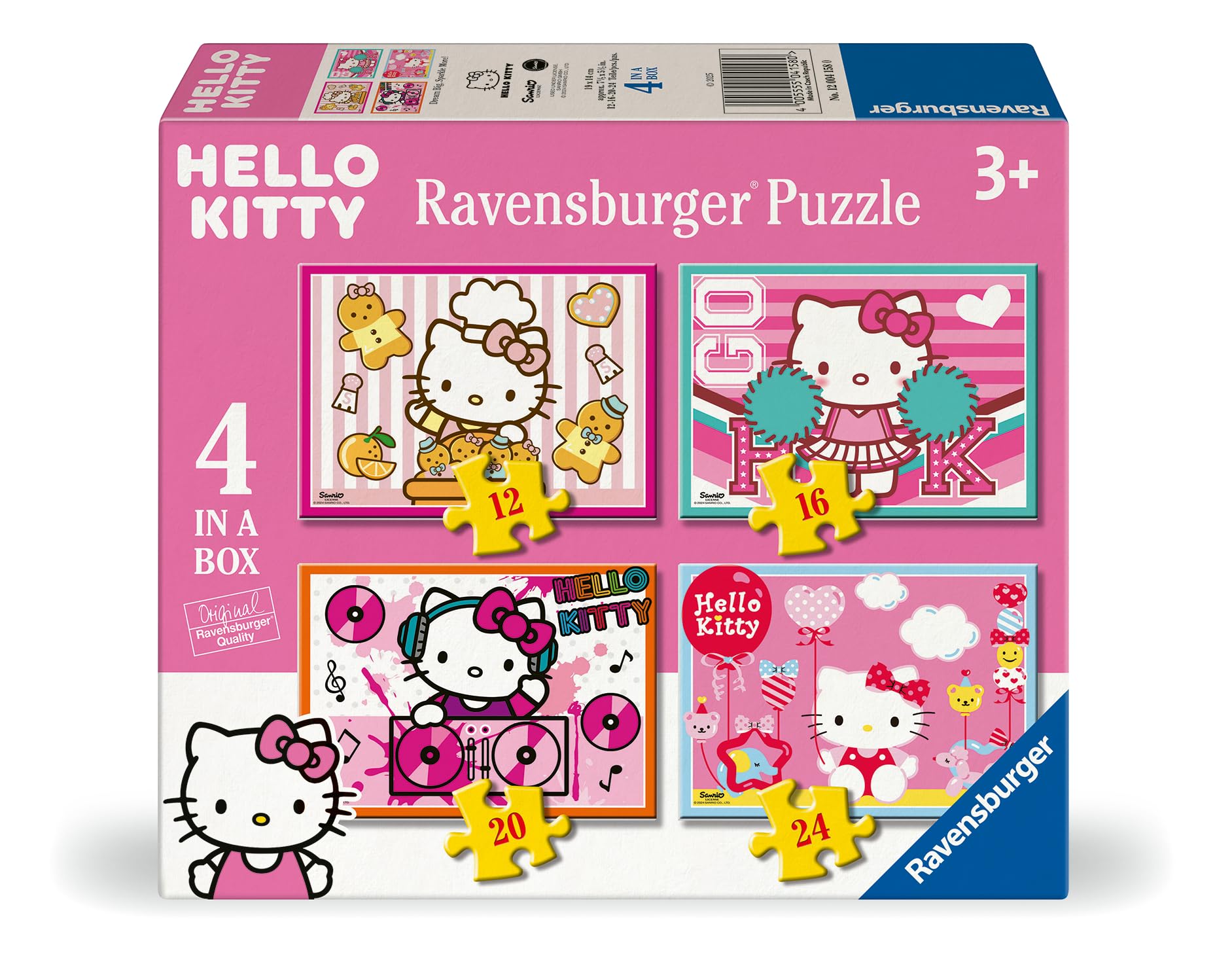 Ravensburger Hello Kitty 4-in-a-Box Jigsaw Puzzles - 72-Piece Set for Kids Ages 3+