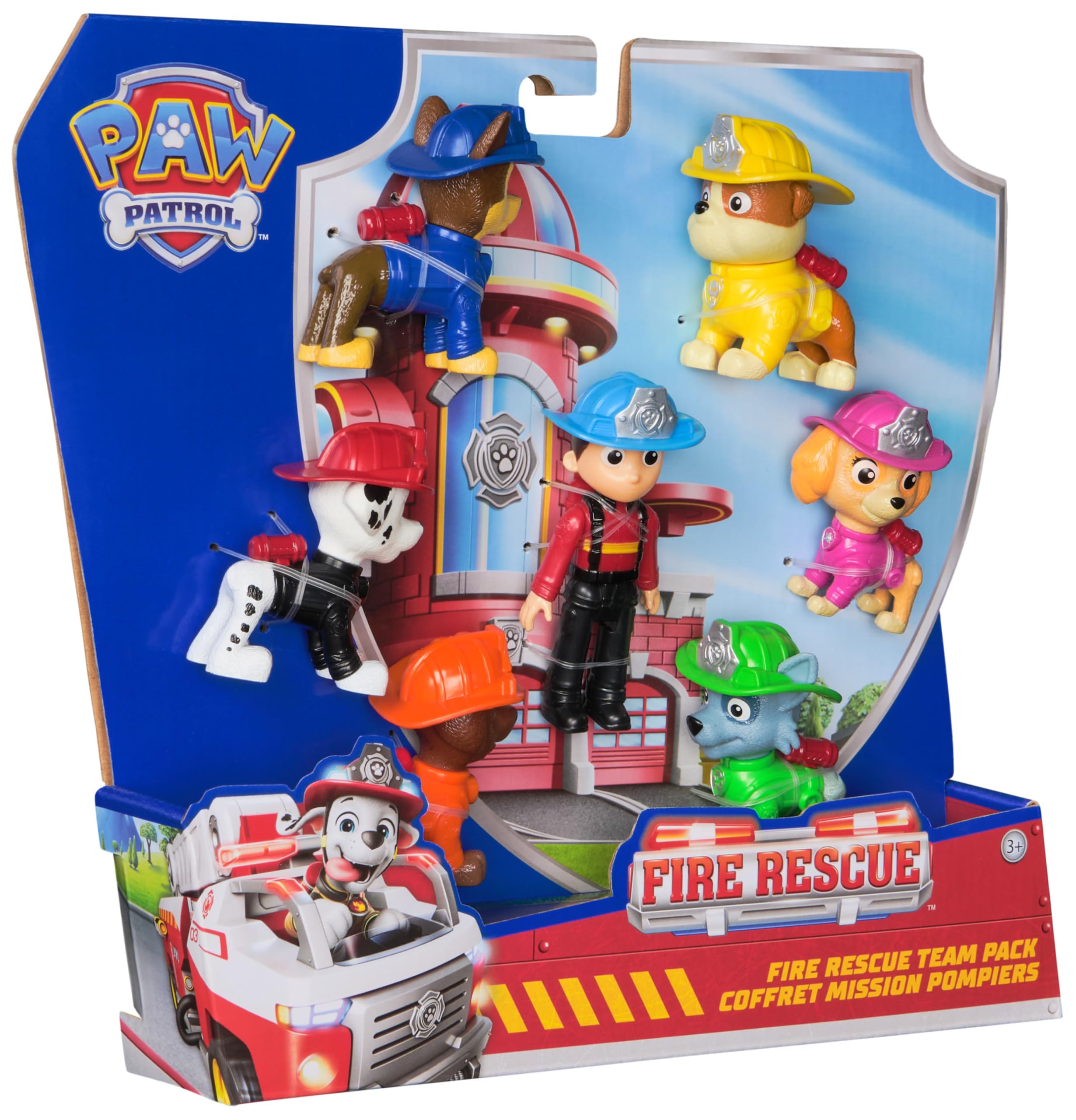 Paw Patrol Fire Rescue Team Pack with 7 Collectible Action Figures, Includi 4