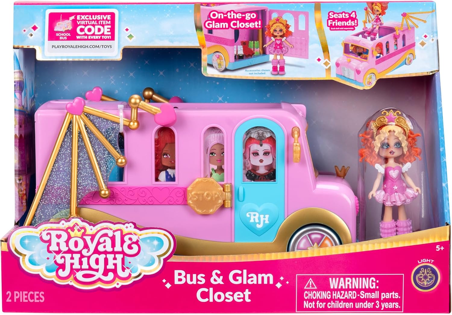 Royale High Bus & Glam Closet - Exclusive Doll & Virtual Game Code 8