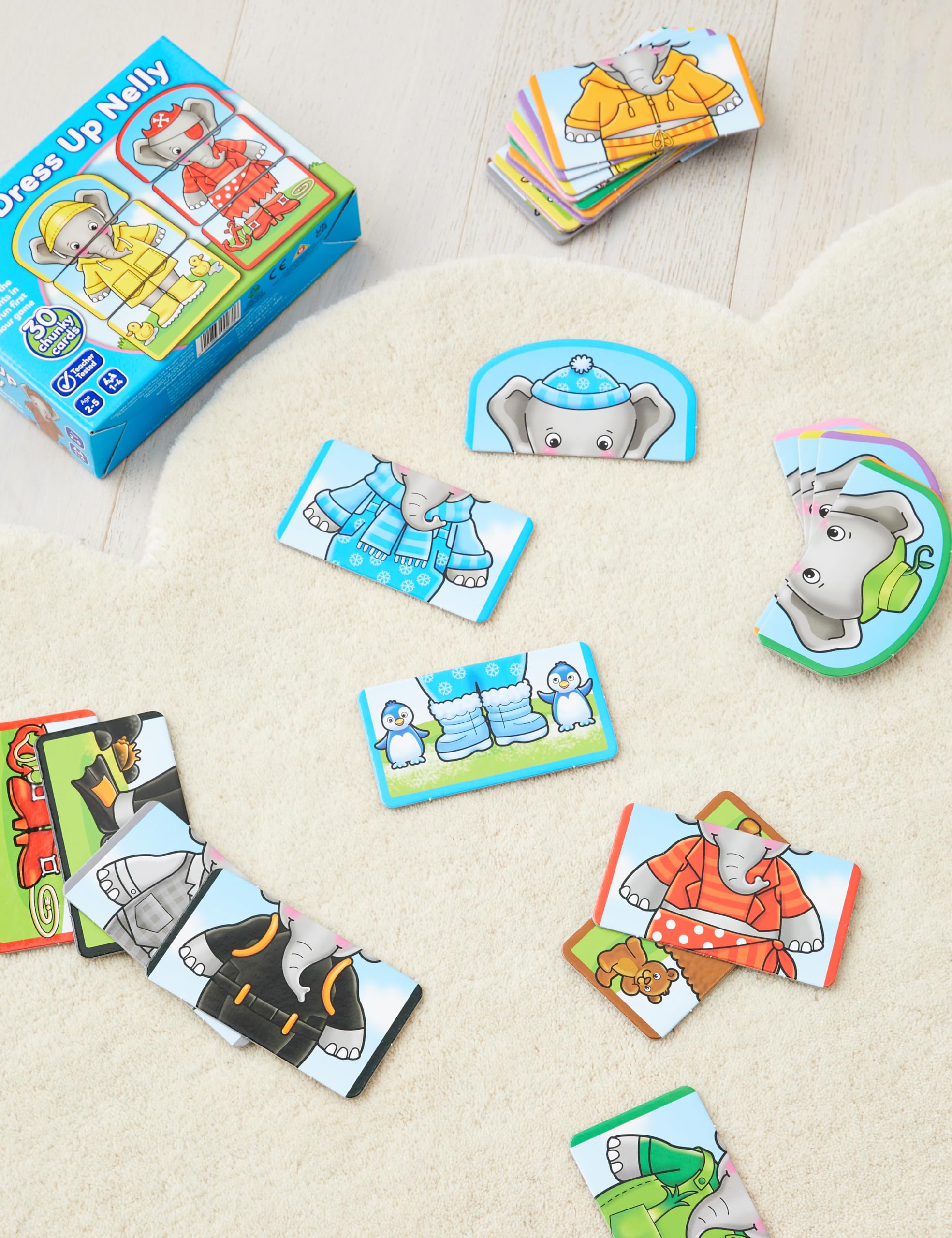 Orchard Toys Dress Up Nelly Matching Card Game - Ages 2-5 | 1-4 Players | Colour & Memory Learning