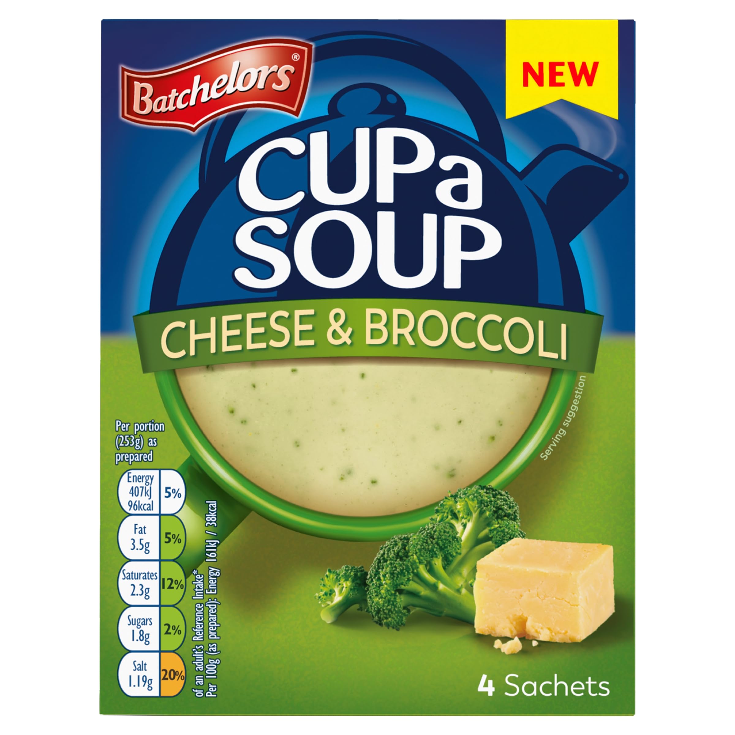 Batchelors Cup a Soup Cheese & Broccoli Instant Soup Sachets, 4 Sachets, 92 g 7