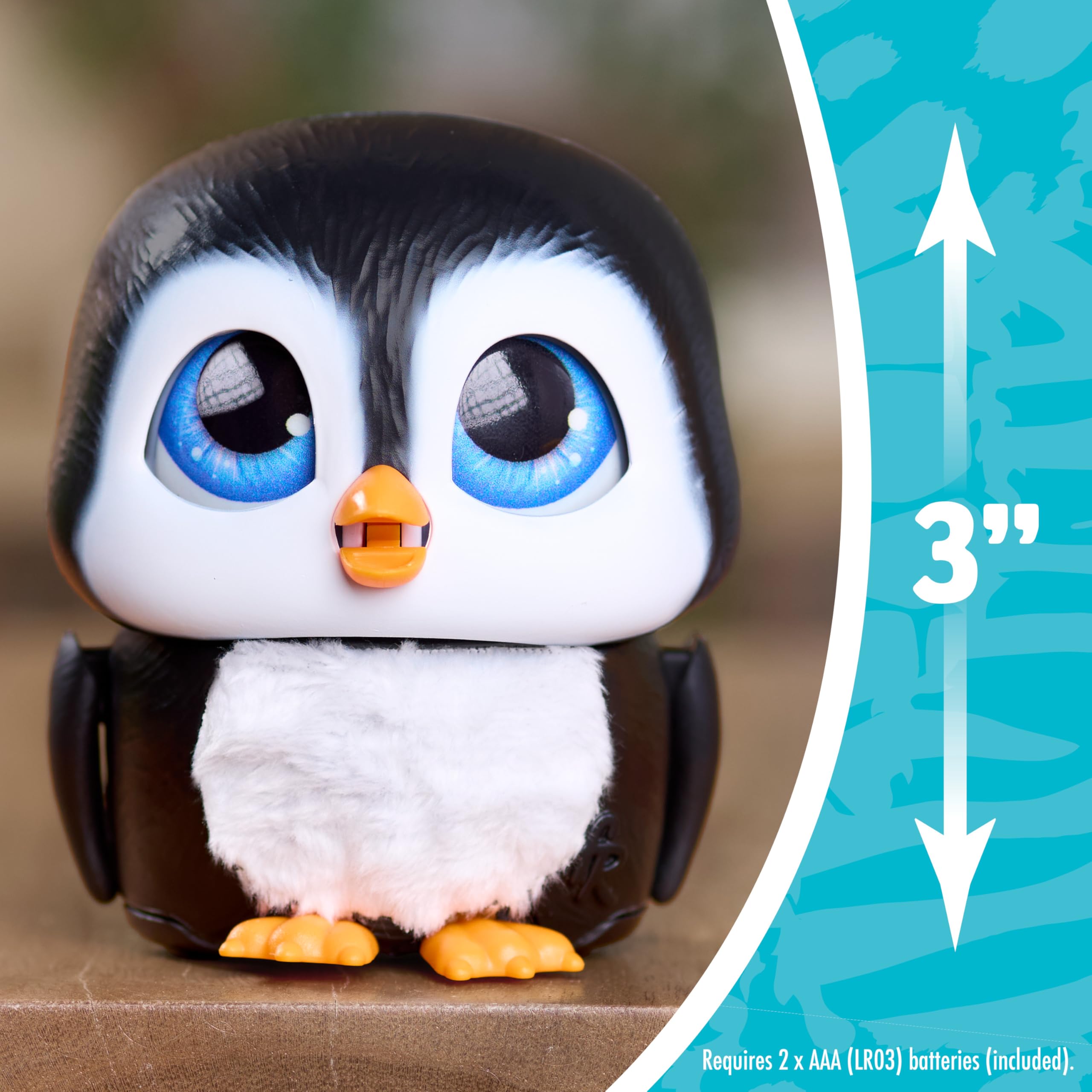 furReal Handfuls Shivers the Penguin - Interactive 3.5 Inch Plush Toy for Kids 3