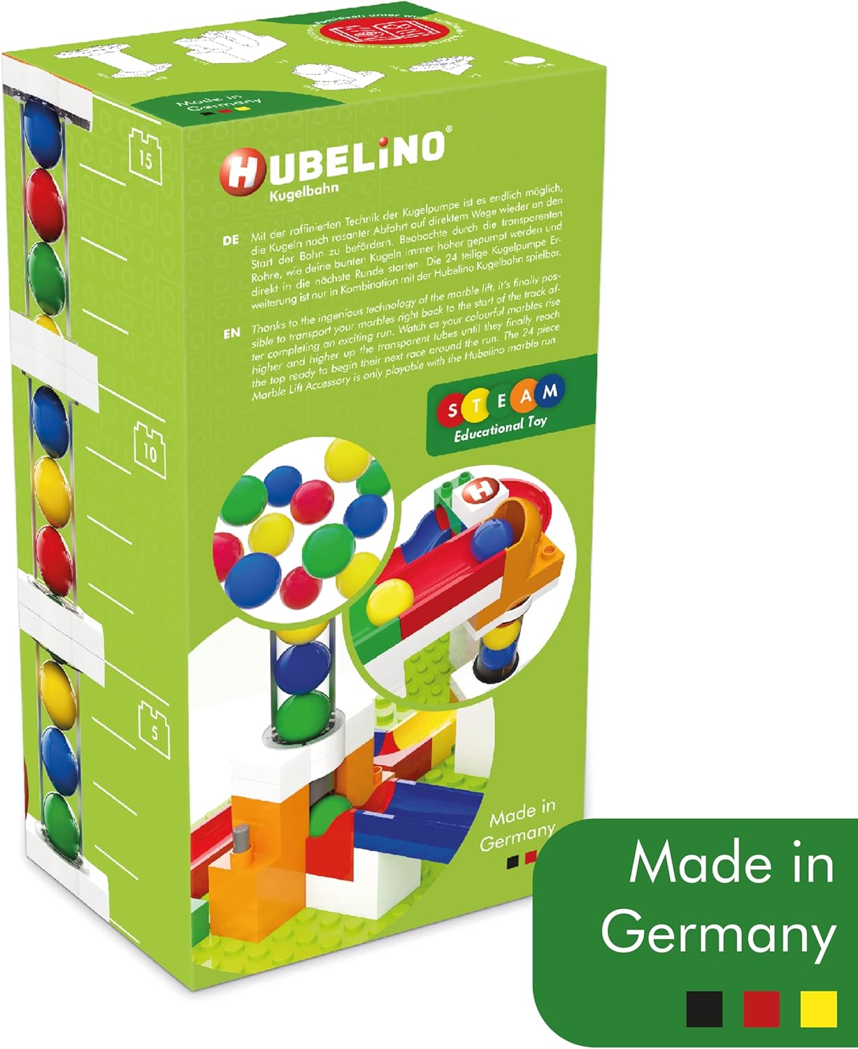 Hubelino 420596 Marble Run Lift Accessory - Ball Pump Expansion Set for Building Toys 8