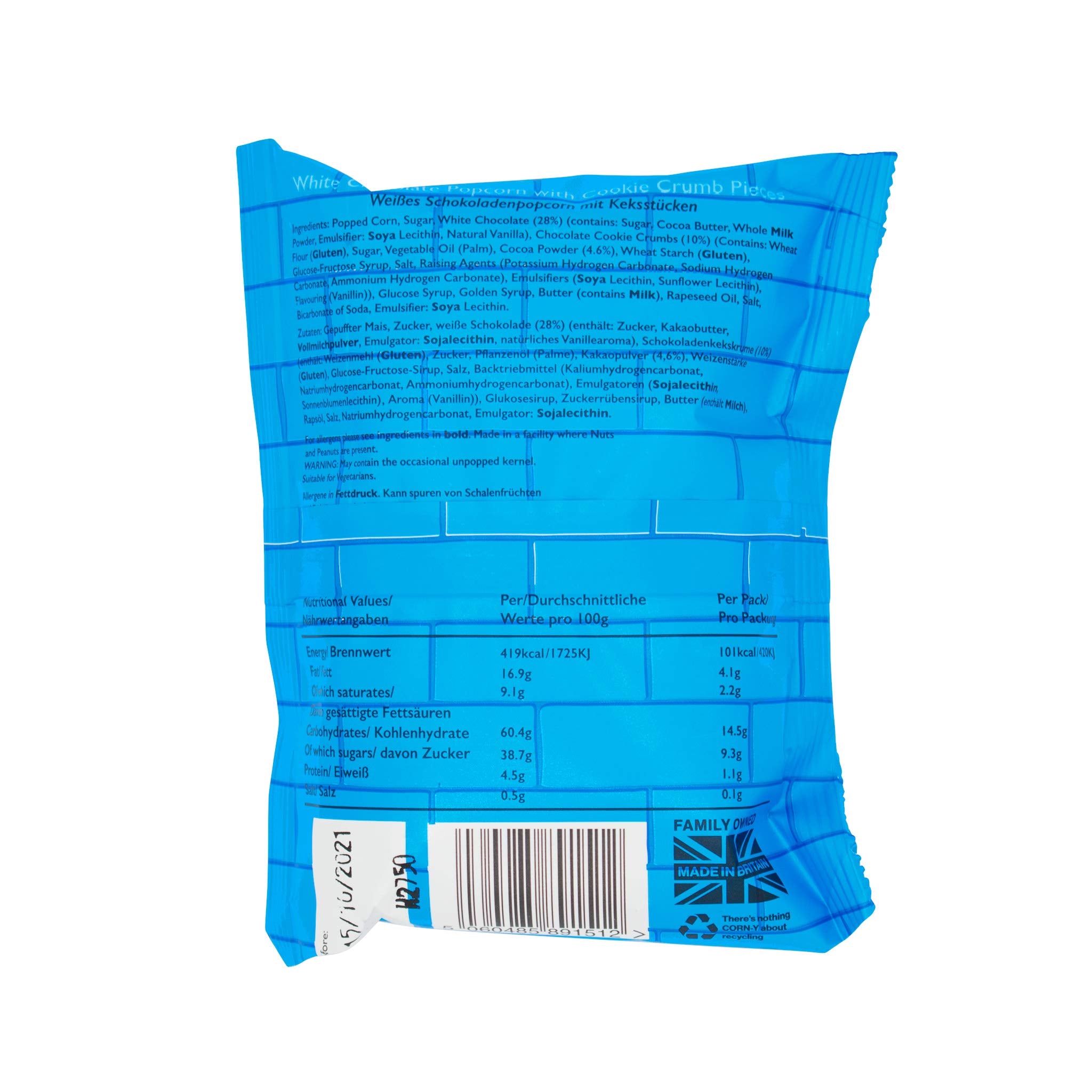 Popcorn Shed Cookies & Cream Popcorn Snack Pack - Handcrafted Natural Vegetarian Snack, 24g 5