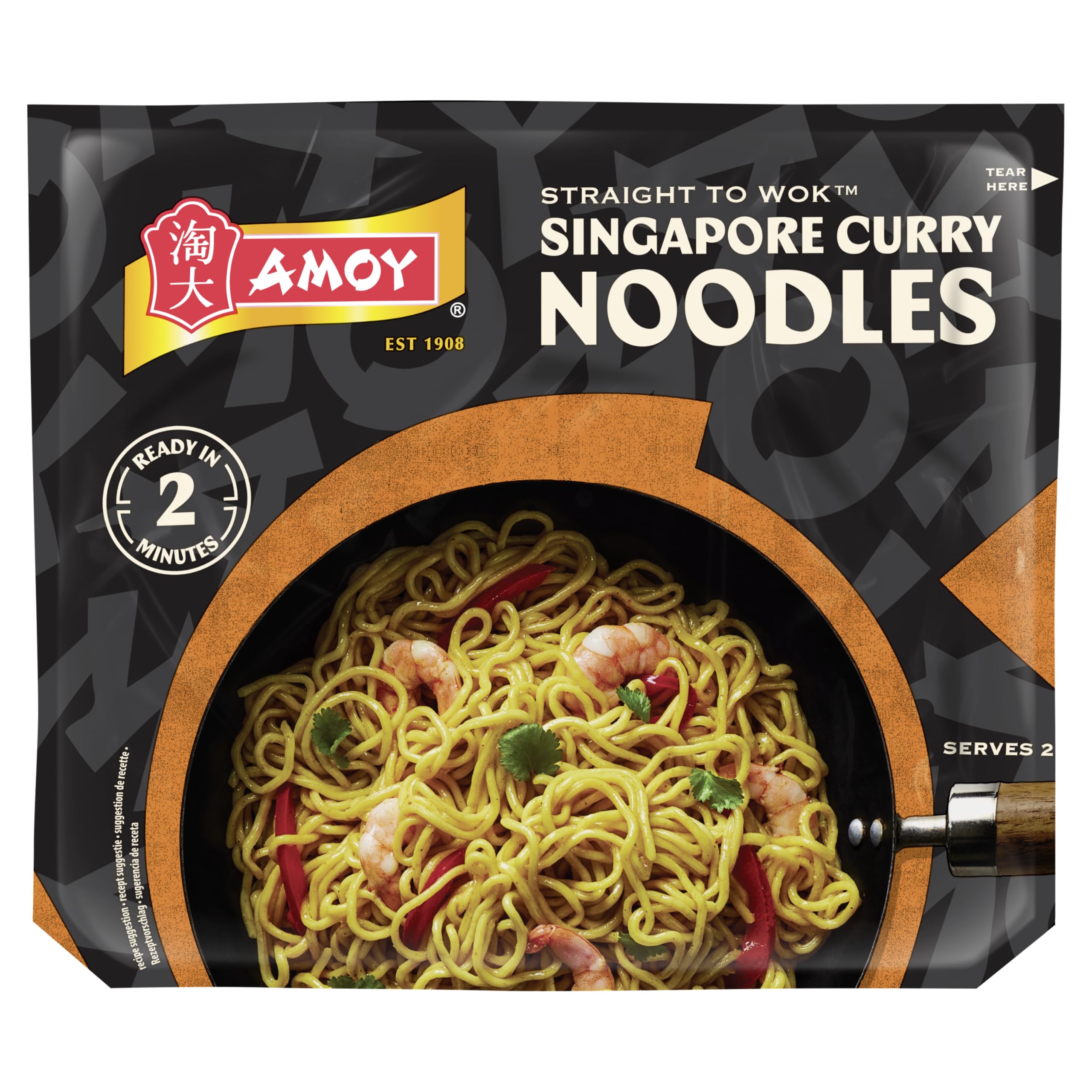 Amoy Straight to Wok Singapore Curry Noodles 2 x 150 g