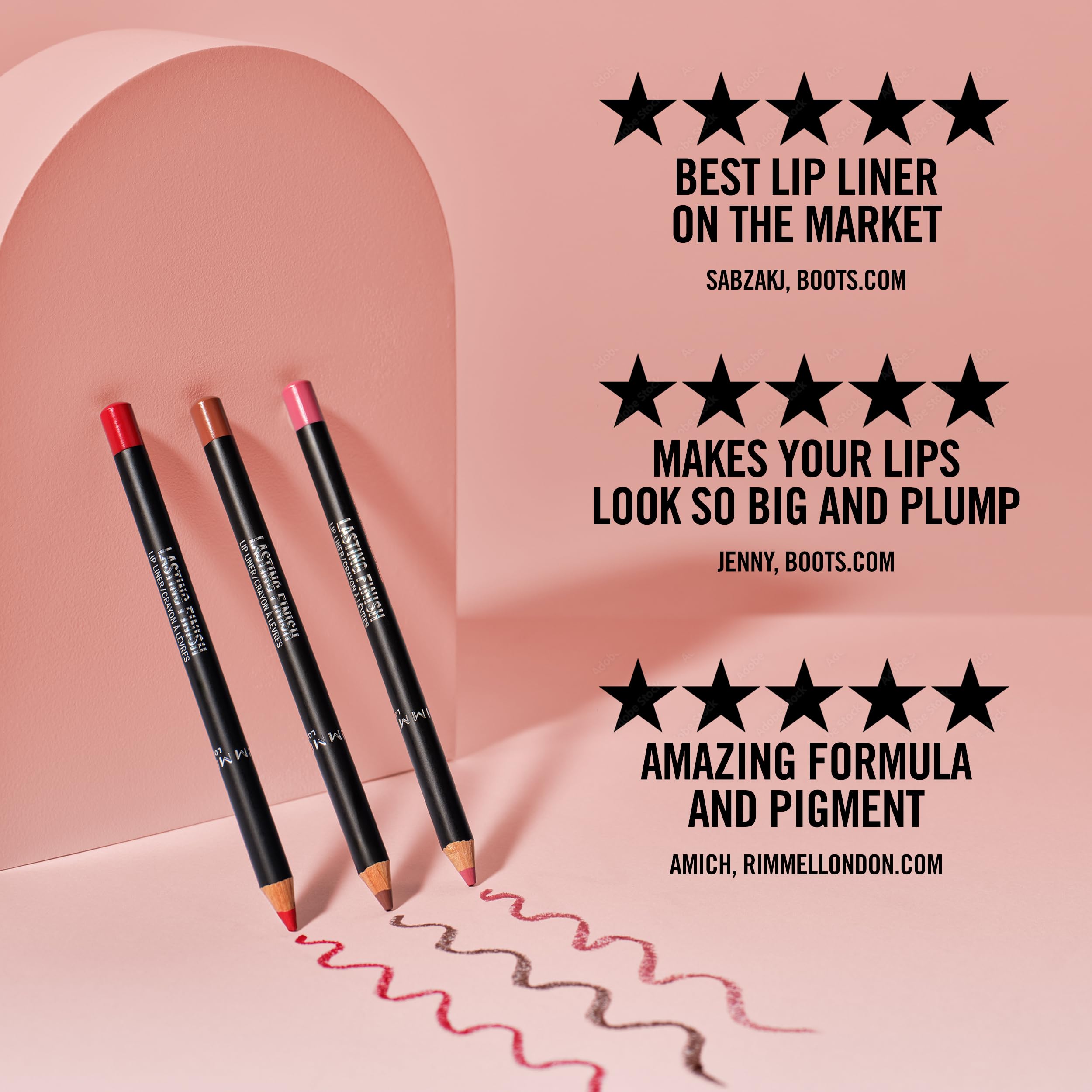 Rimmel Lasting Finish 8HR Lip Liner - Long Wearing, Creamy Texture, Vibrant Colour | 1.2g 7
