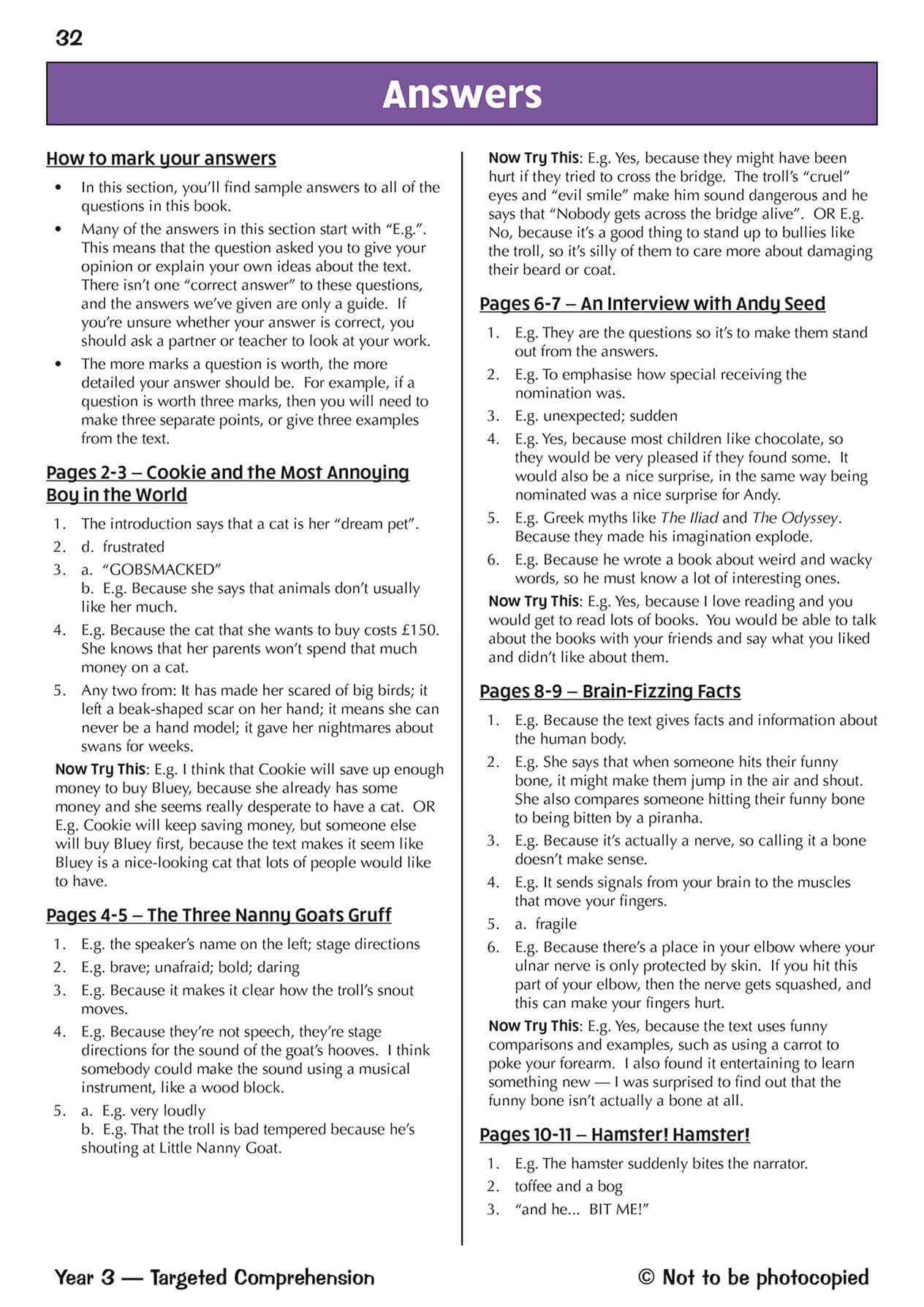 CGP New KS2 English Targeted Question Book: Year 3 Reading Comprehension - Book 2 (with Answers) 4