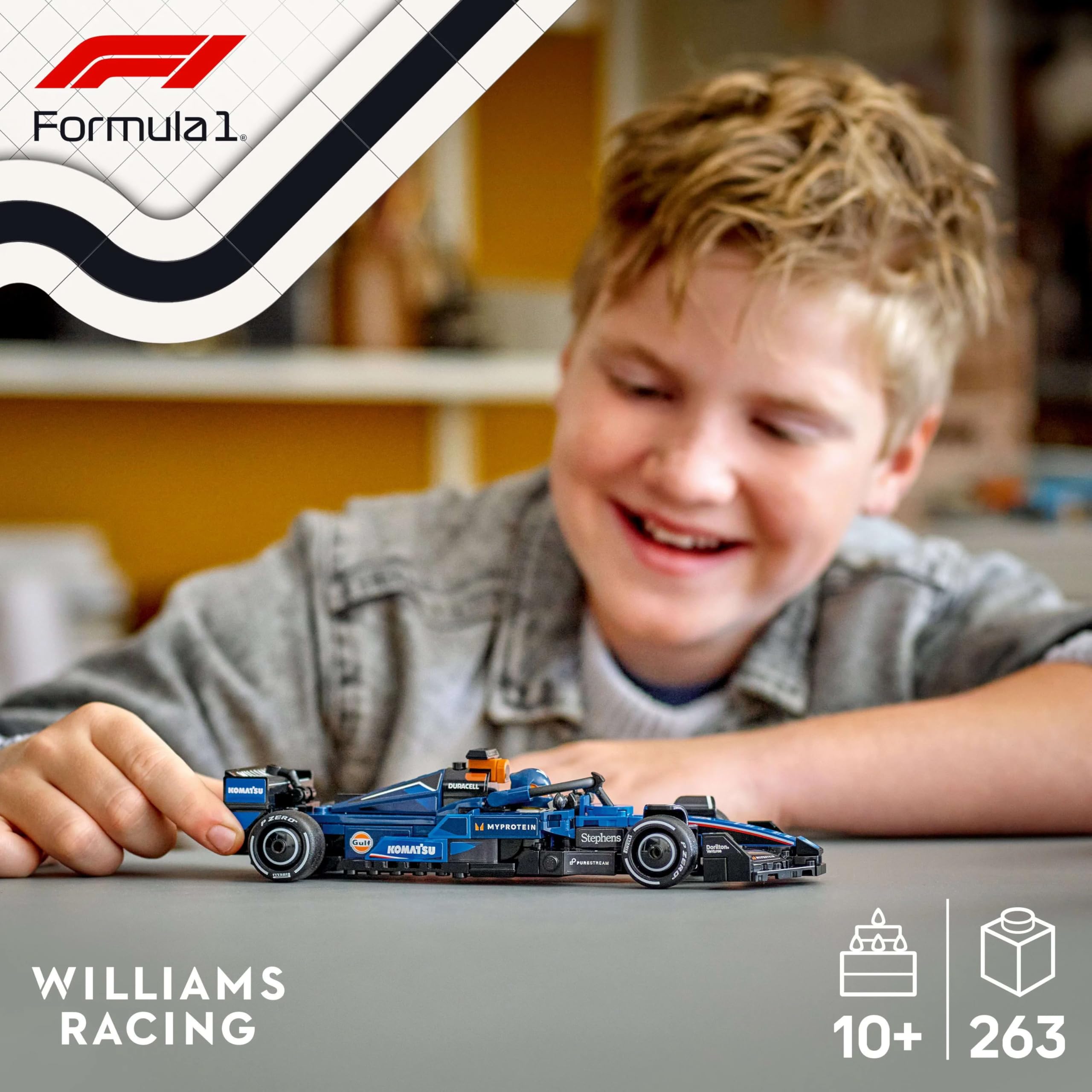 LEGO Speed Champions Williams Racing FW46 F1 Race Car Toy with Driver Minifigure - Building Set for 10+ 20