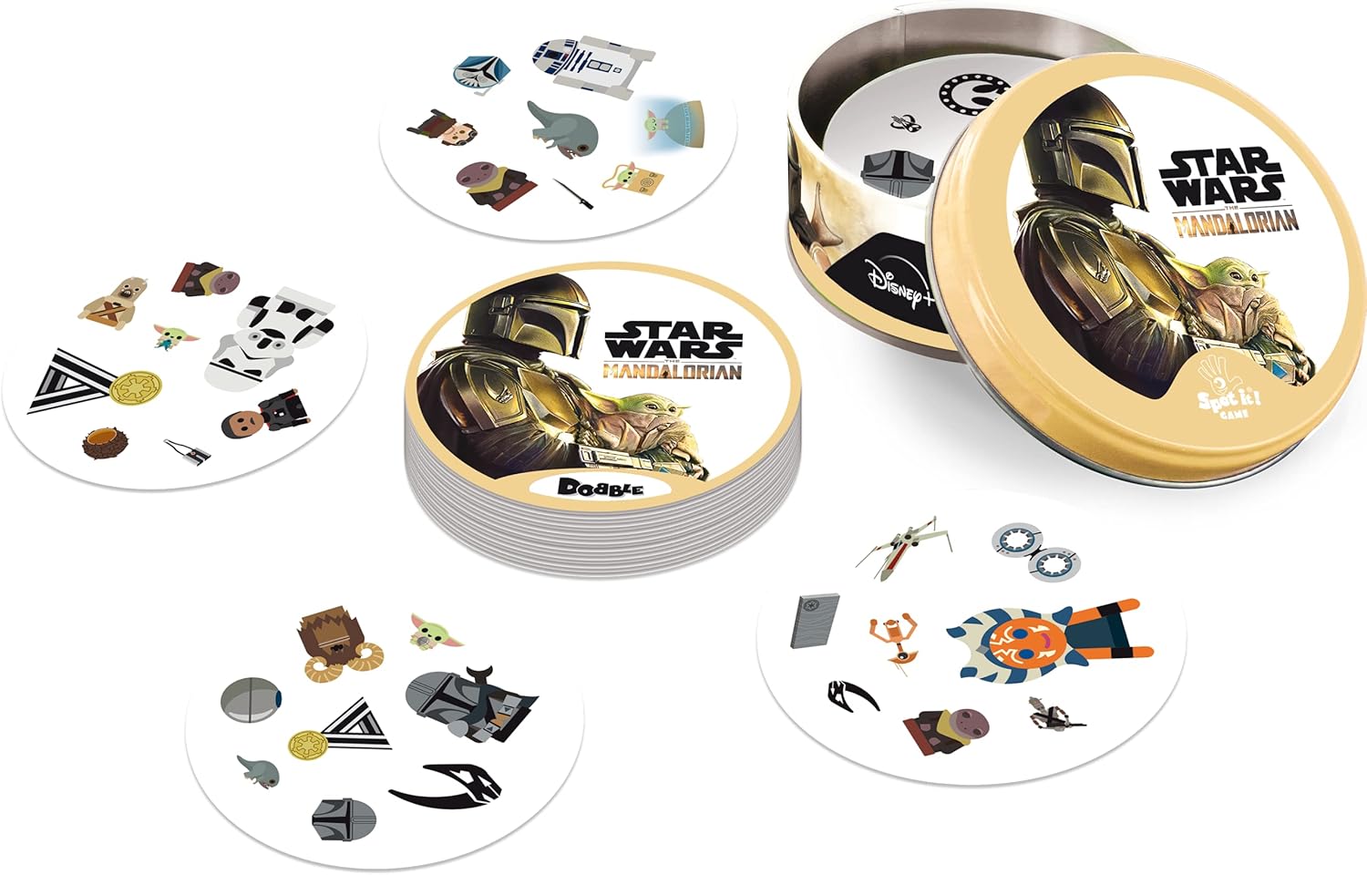 Asmodee Dobble Star Wars The Mandalorian Card Game - 2 to 8 Players, Ages 6+, 15 Minute Play Time 4
