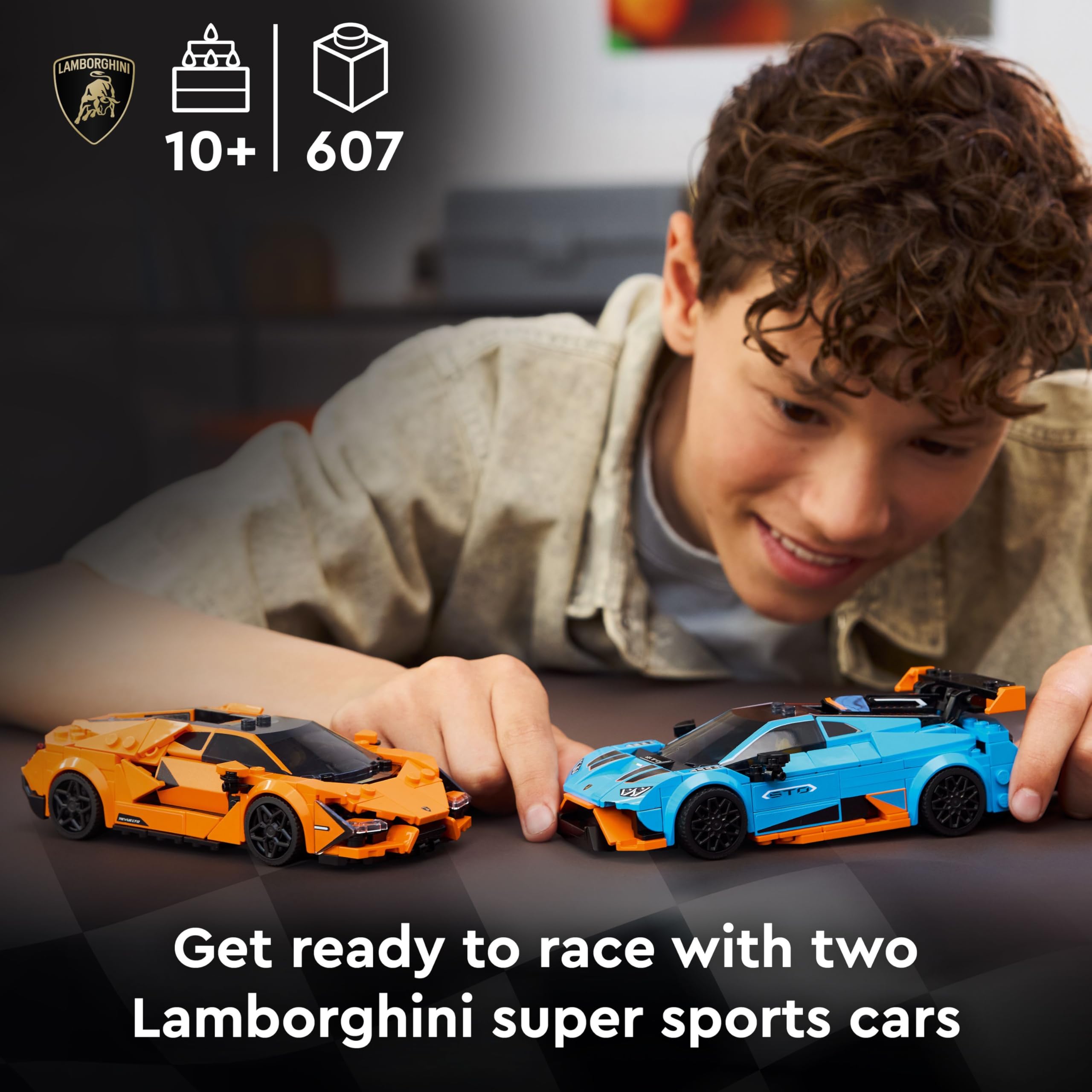 LEGO Speed Champions Lamborghini Revuelto & Huracán STO Building Set | Ages 10+
