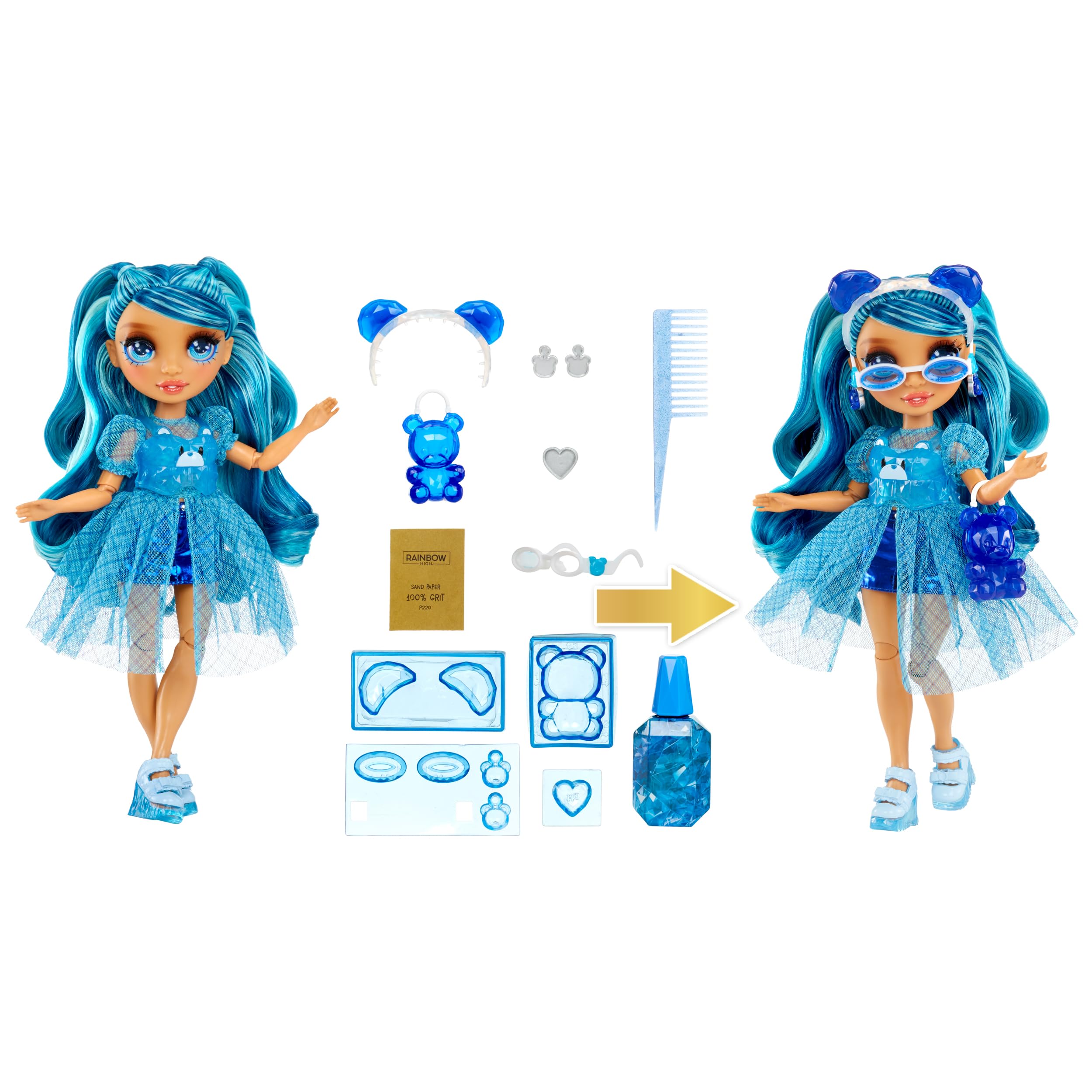 Rainbow High Creative Crystals Skyler - Blue 28 cm Fashion Doll with DIY Crystal Accessory Kit 5