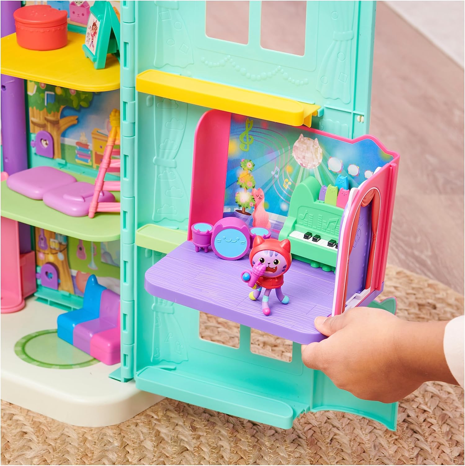 Gabbys Puppenhaus-Spielset „Groovy Music Room“ mit Daniel James-Katzenminze-Figur – ab 3 Jahren 6