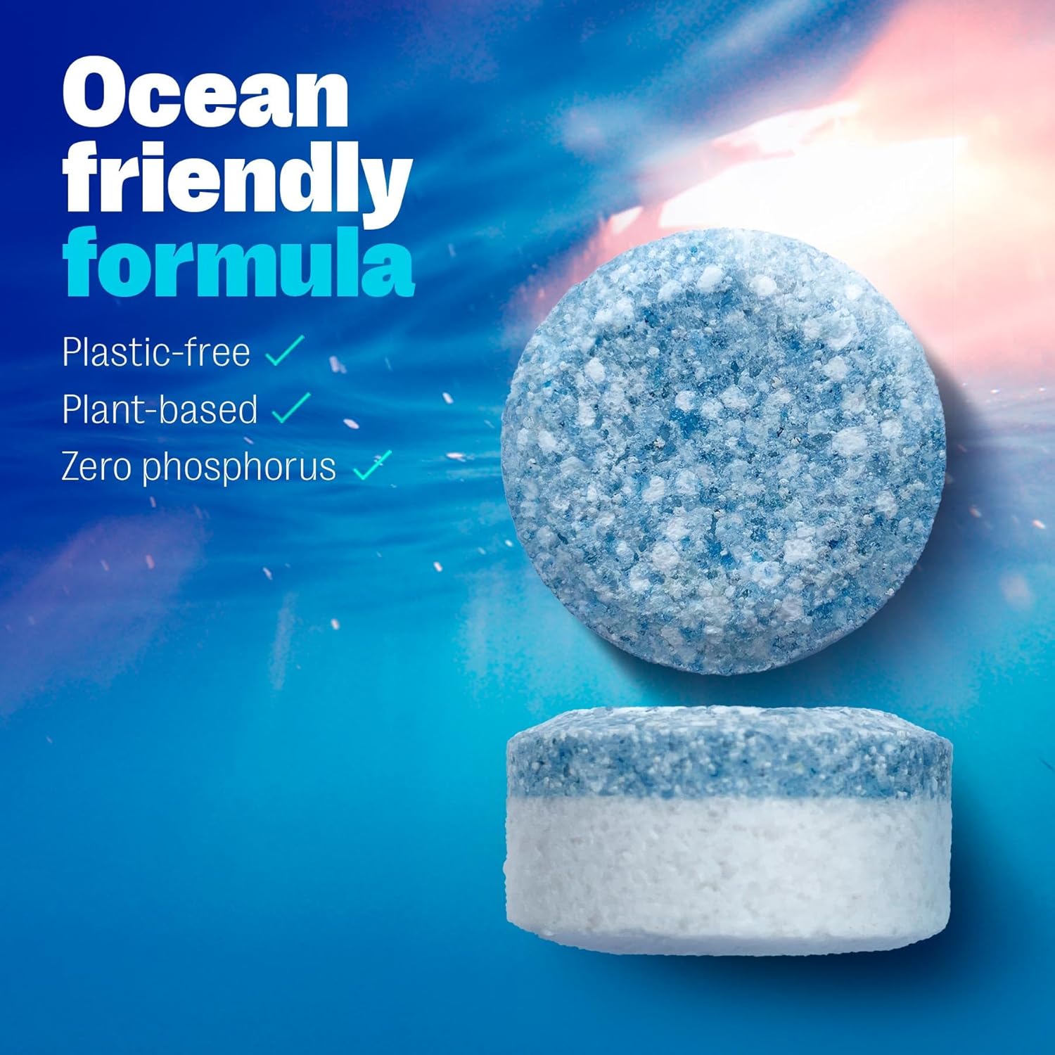 OceanSaver Eco-Friendly Dishwasher Tablets - 100 Pack | Plastic-Free, Non-Toxic Cleaning 5