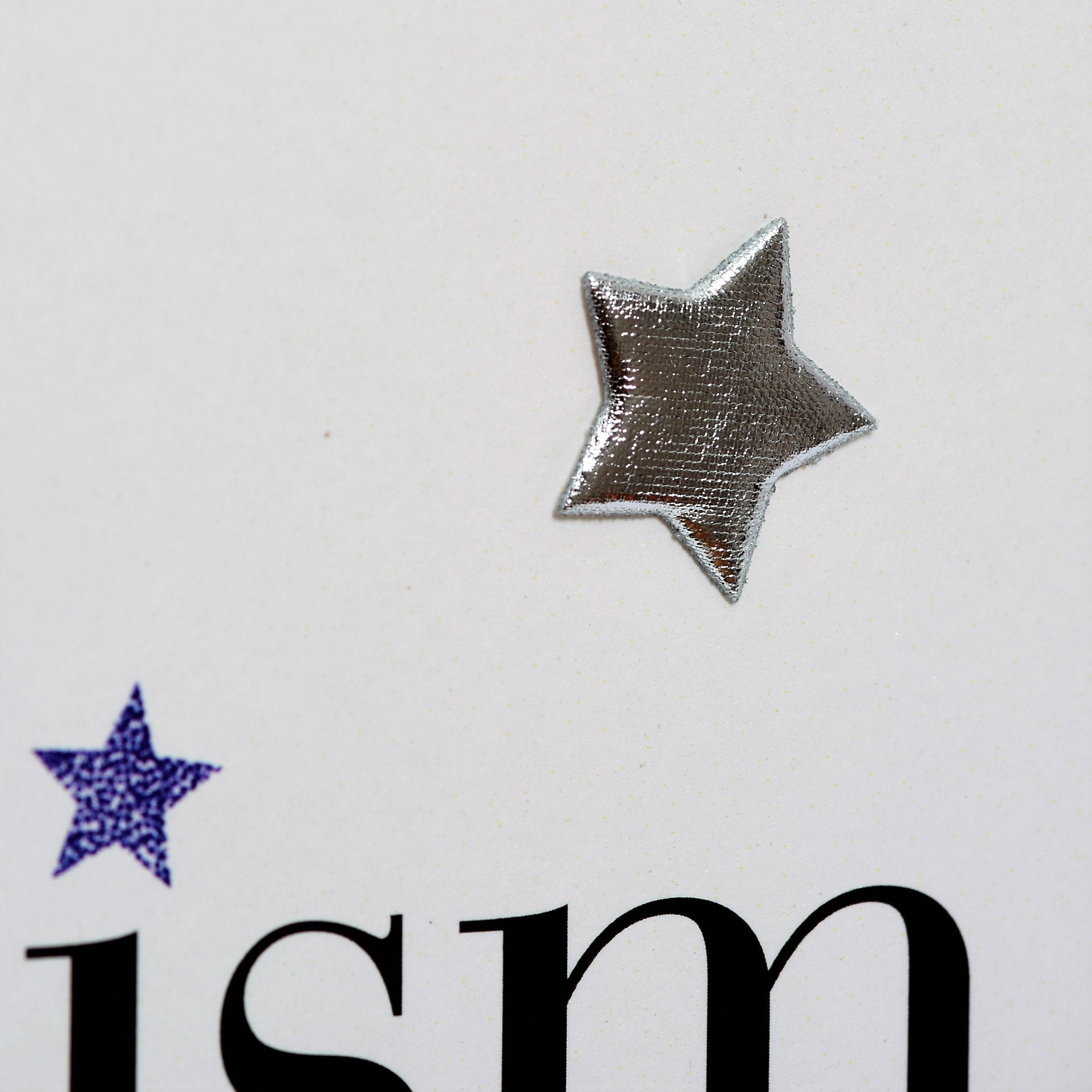 Claire Giles Greeting Cards - On Your Baptism Card | Blue/Grey | 150x150mm | Padded Silver Star 4