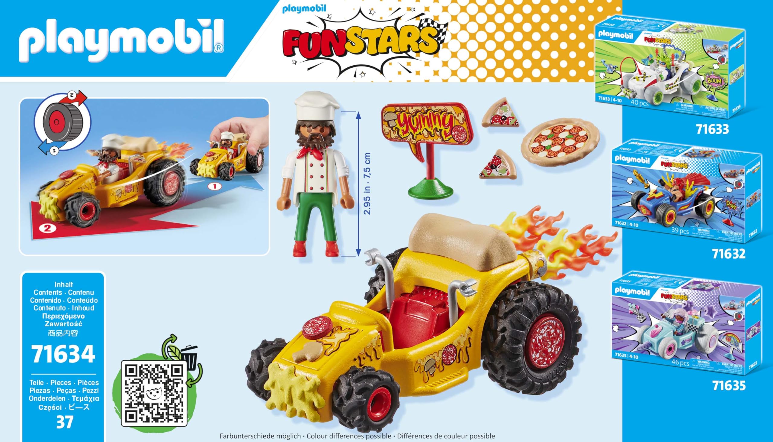 Playmobil Racing Pizza - Vehicle Playset for Kids 4+ 5