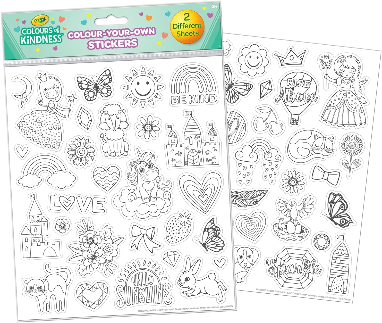 Crayola Colour-Your-Own Stickers - 50+ Designs with Unicorns, Butterflies & Flowers 3