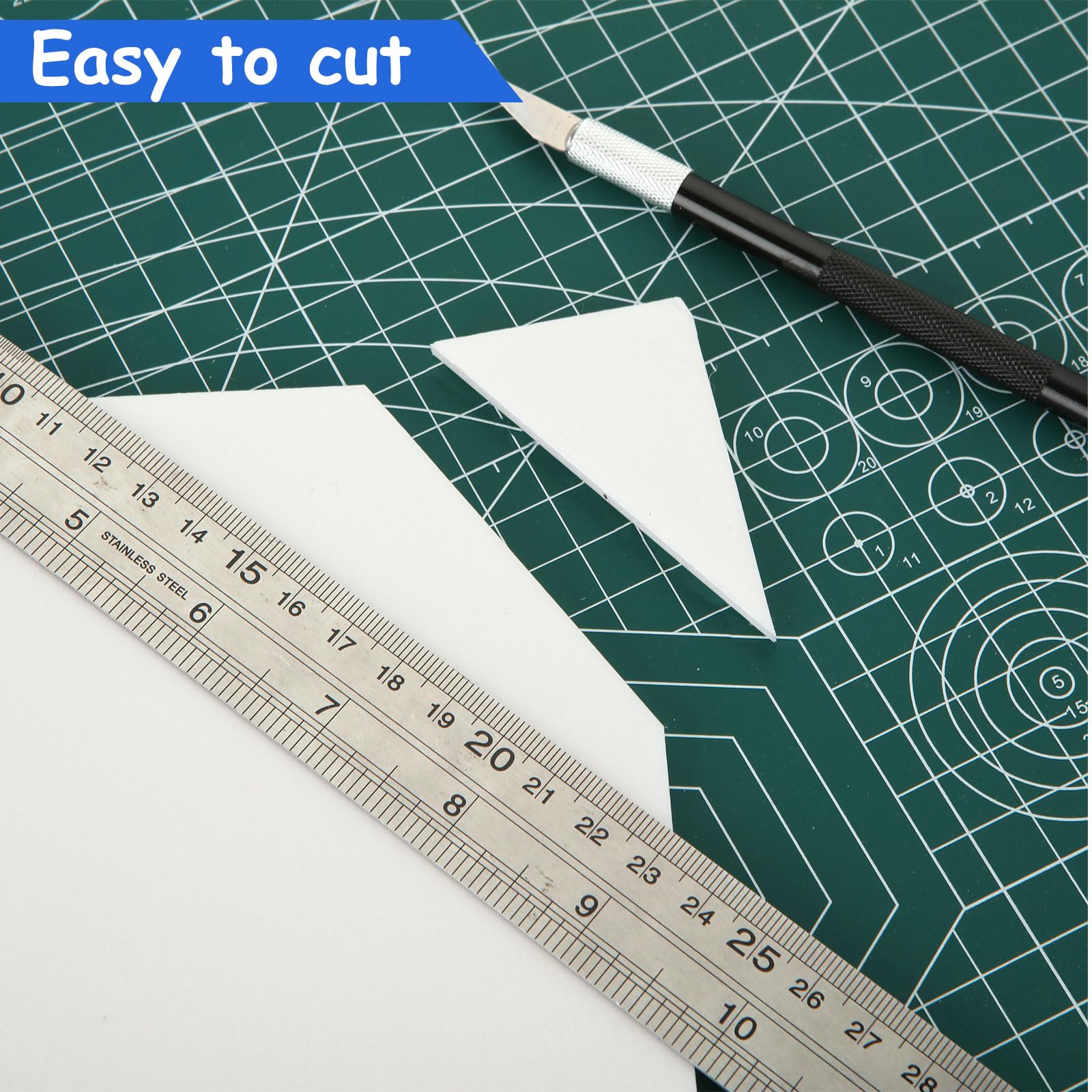 ASelected White Foam Boards - 10 Pack A4 (210x297mm) | 3mm Thick Polystyrene Core 3