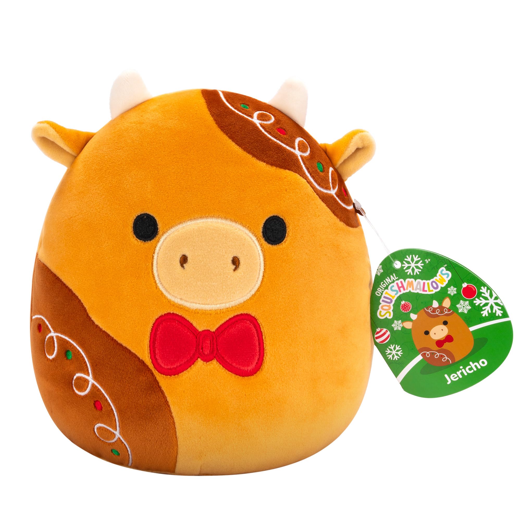 Squishmallows Jericho the Gingerbread Cow - 7.5-Inch Plush Collectible for Ages 3+ 7