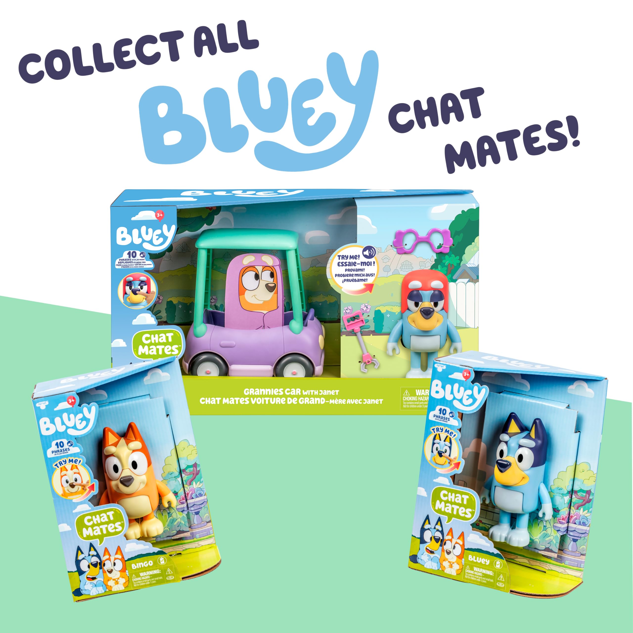 Bluey Chat Mates Bingo - Interactive Talking Figure with 10 Phrases & Articulated Limbs 5