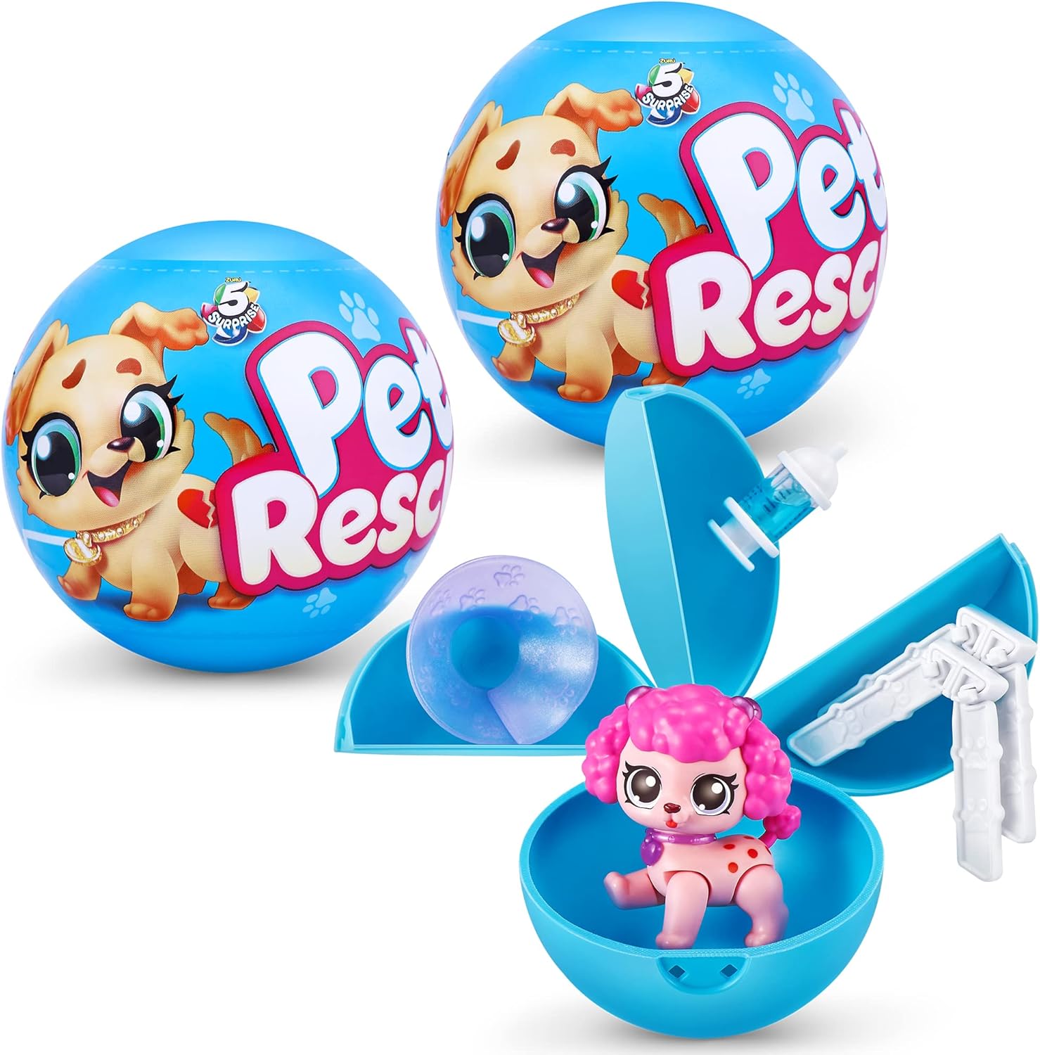 5 Surprise Pet Rescue Series 1 - Mystery Collectible Capsule (2 Pack)