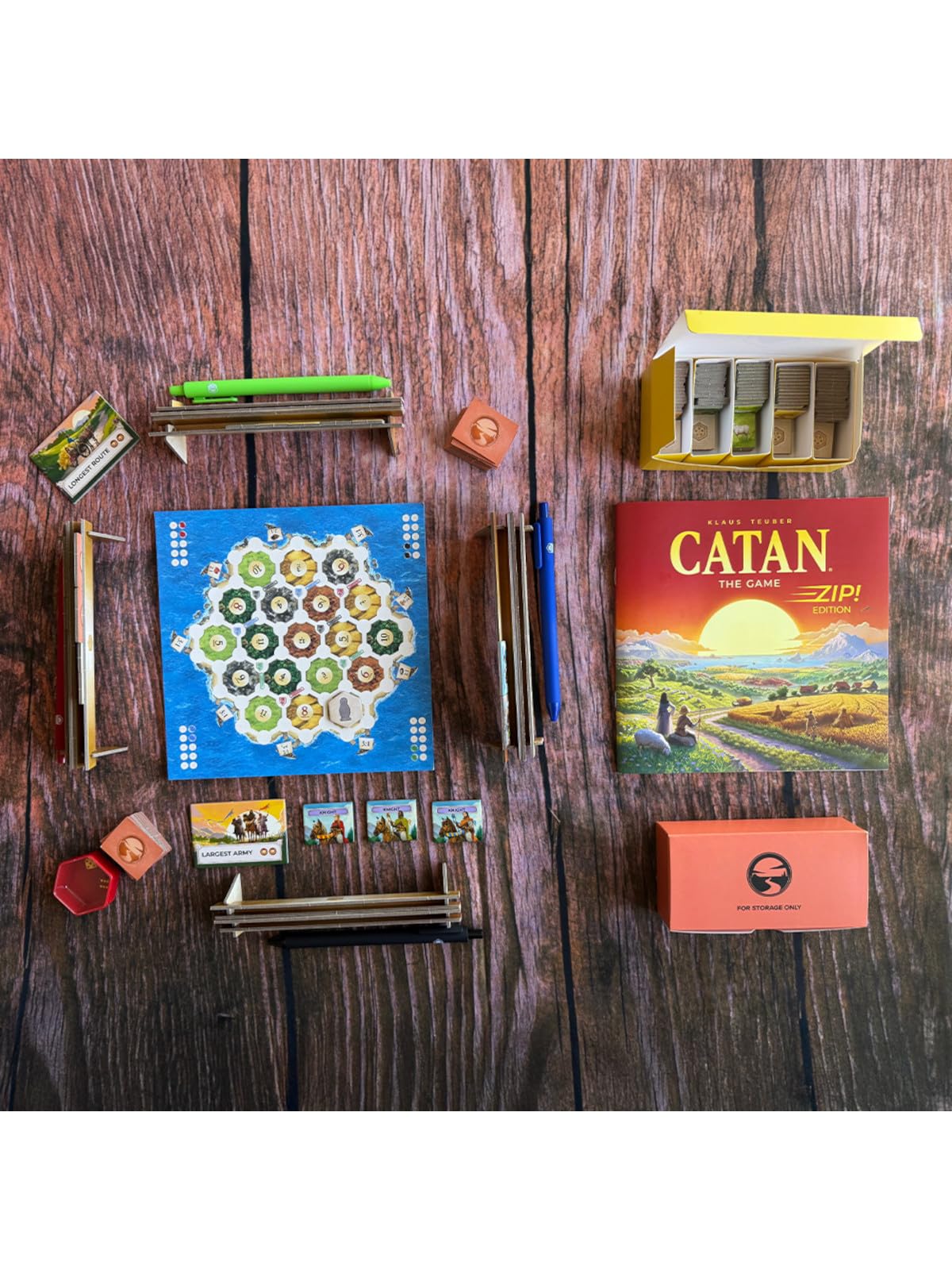 CATAN Zip! Travel Strategy Game | Ages 10+ | 3-4 Players | 1 Hour Playtime 3