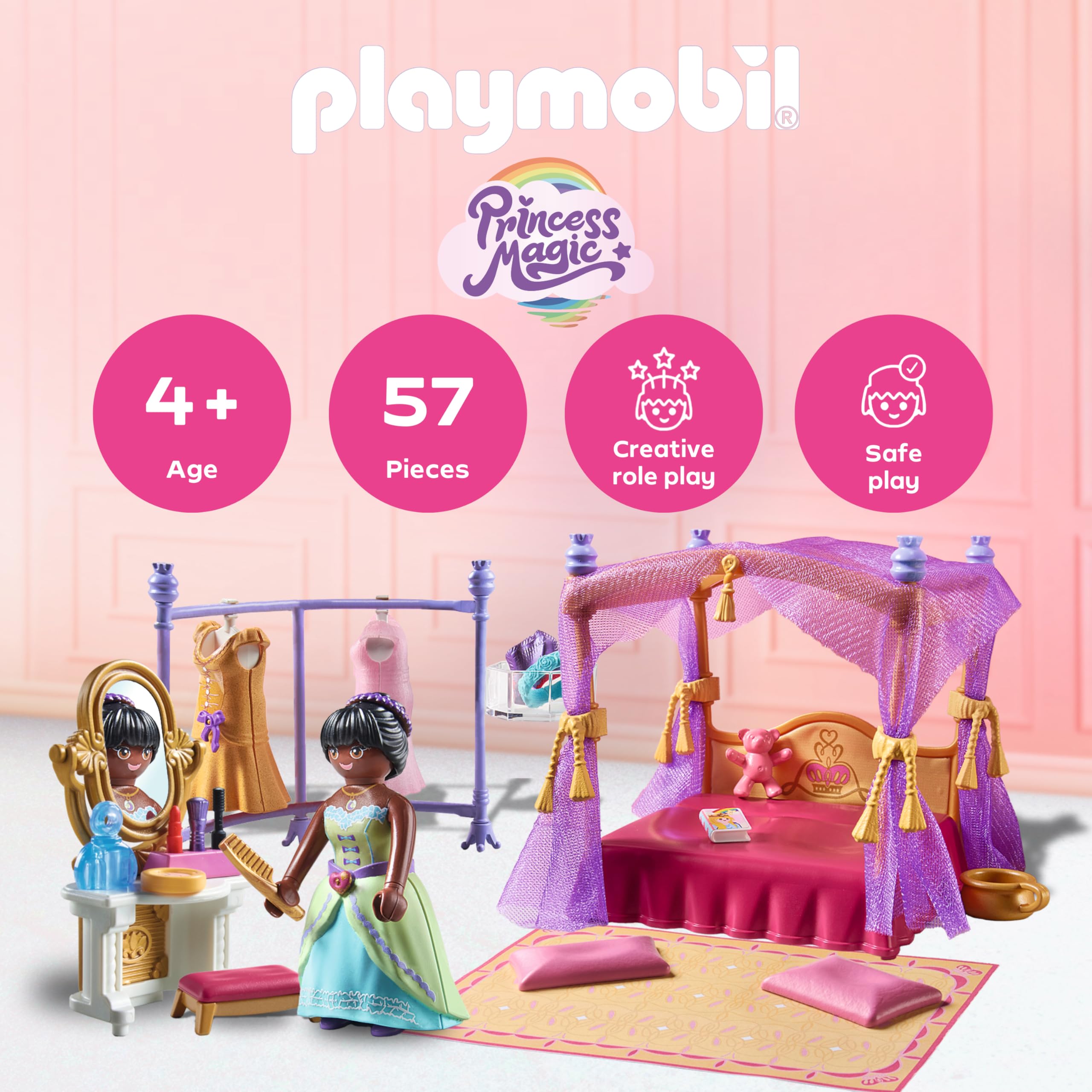 Playmobil Princess Magic Bedroom with Dressing Room - Playset for Ages 4-10 4
