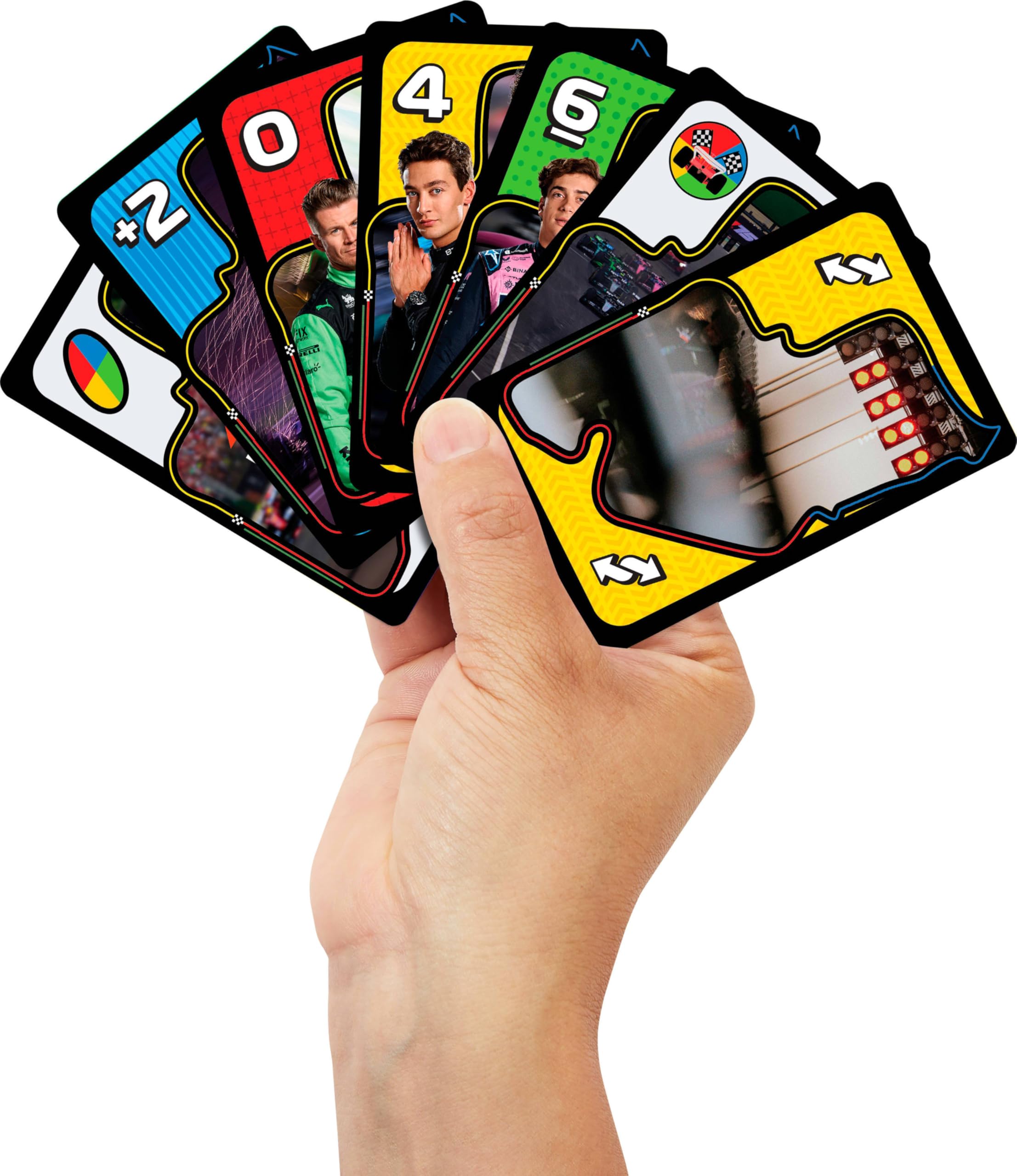 Mattel Games UNO F1 Card Game for Kids, Families, Travel & Camping, Deck Fe