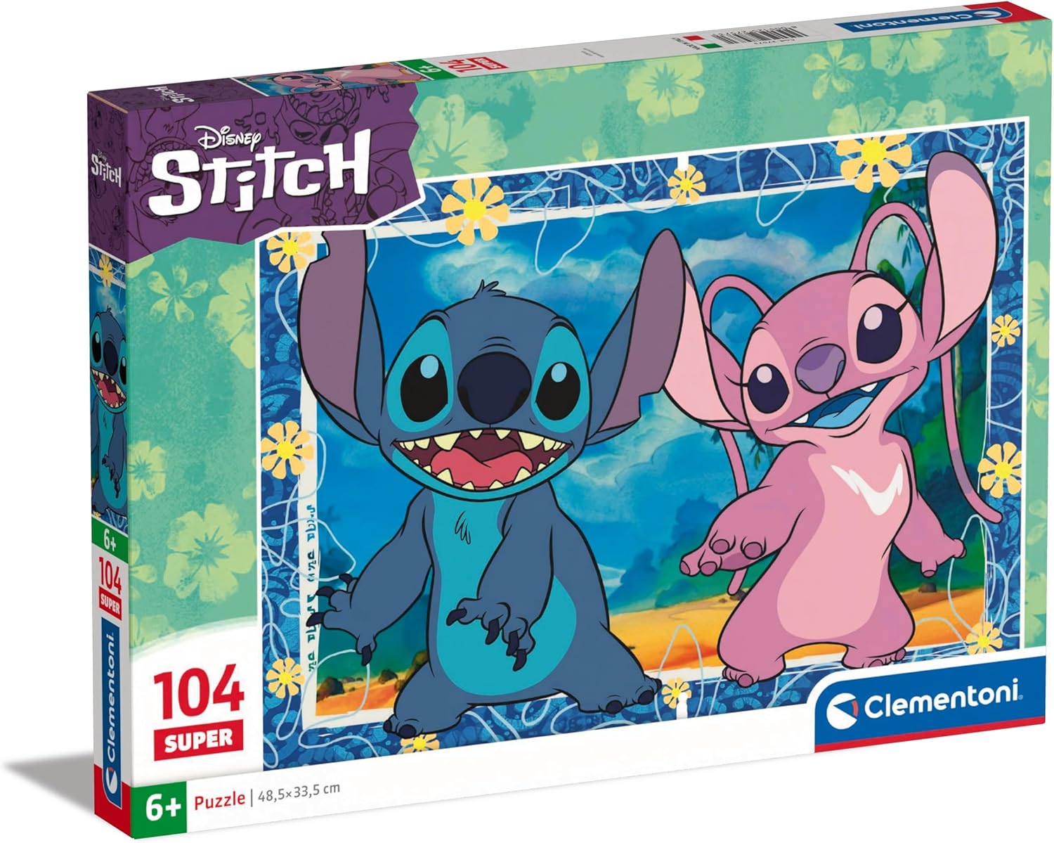 Clementoni Disney Stitch SuperColor Jigsaw Puzzle - 104 Pieces for Kids