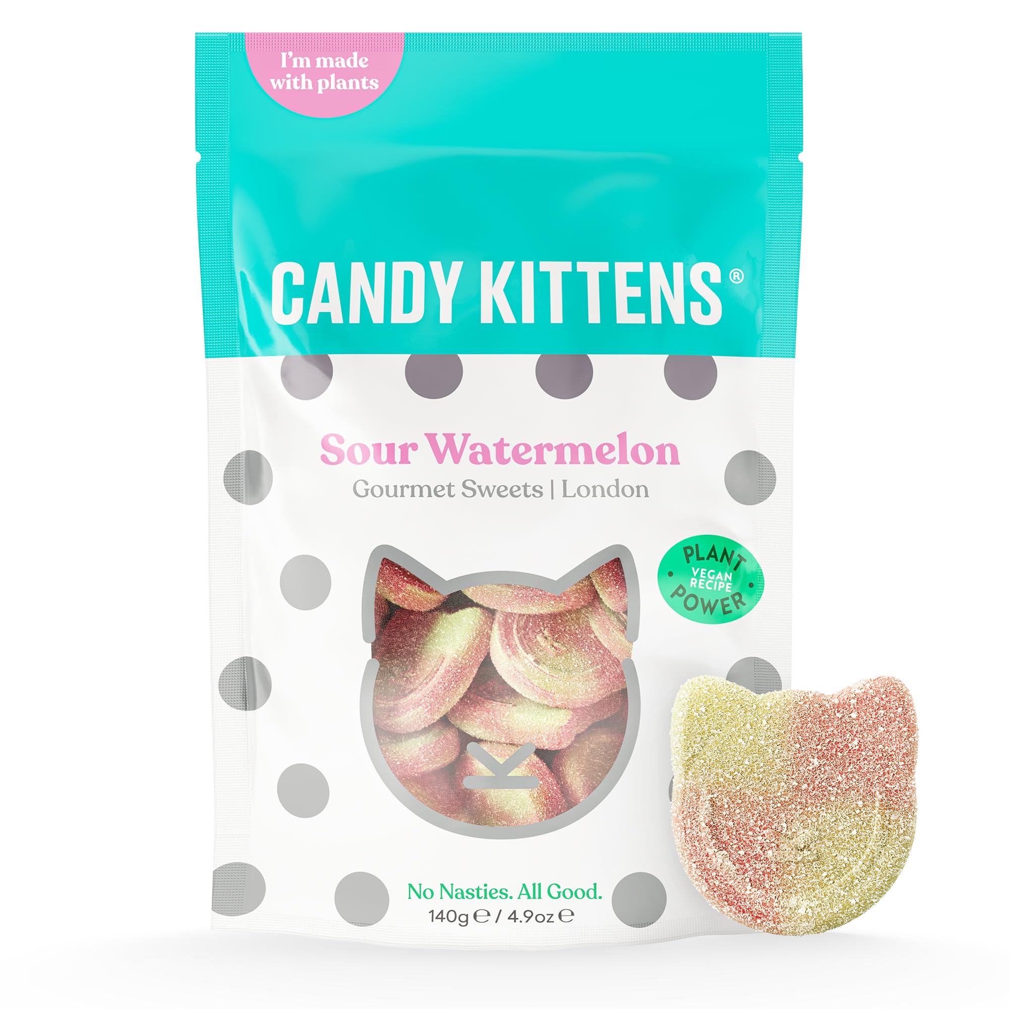 Candy Kittens Sour Watermelon Vegan Chewy Sweets – 140g