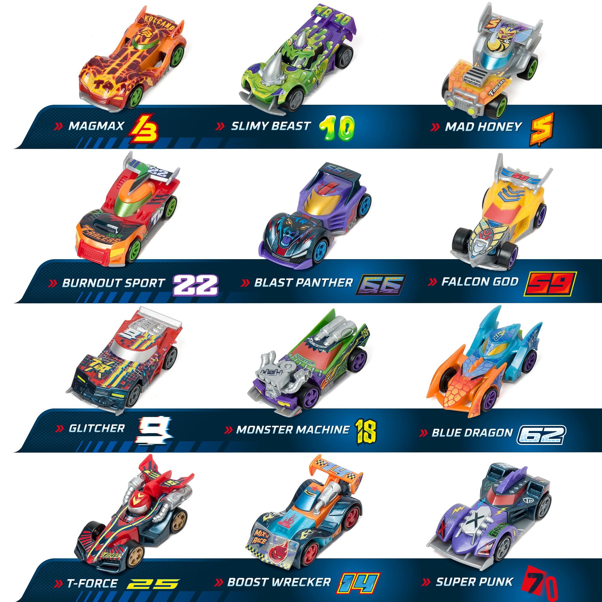 T-RACERS Mix ´N Race 3 Pack – Collectible Interchangeable Cars for Kids 3 Years and Up 6