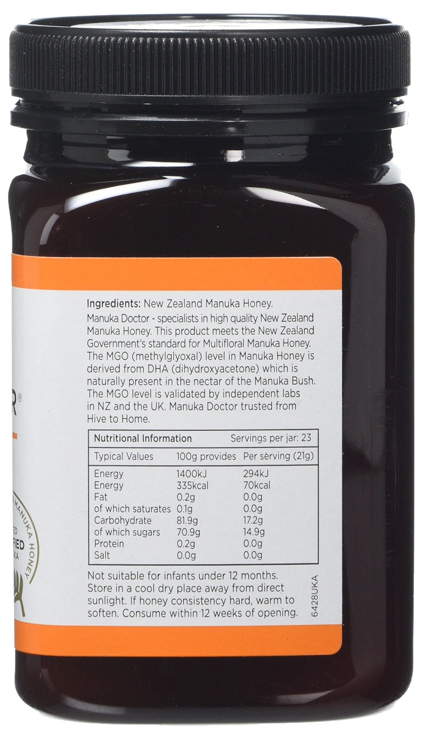 Manuka Doctor - 15+ Manuka Honey with Aloe Vera 500g (40 MGO)