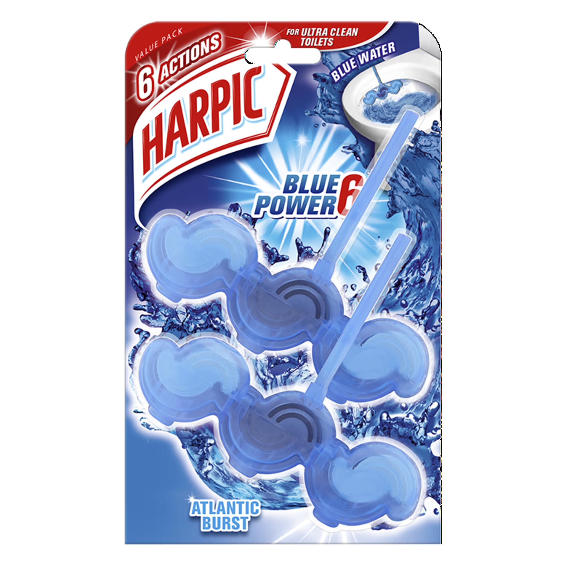 Harpic Active Fresh Toilet Rim Block Twin Pack - Atlantic Fresh Scent | Anti-Limescale | Lasts up to 4 Weeks 3
