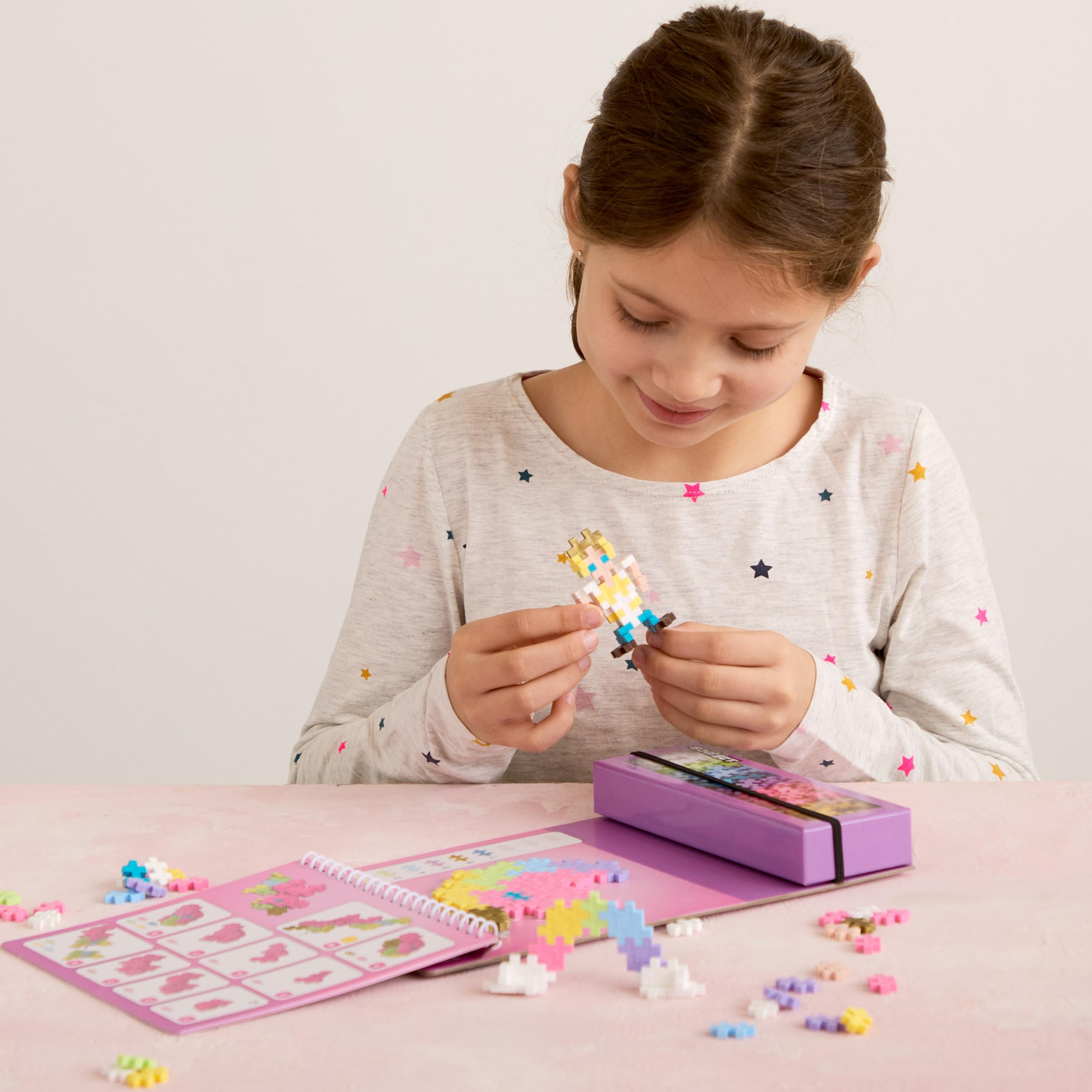 PLUS PLUS Puzzle by Number Activity Pad - 125-Piece Travel Building Set for Kids 5+ 3