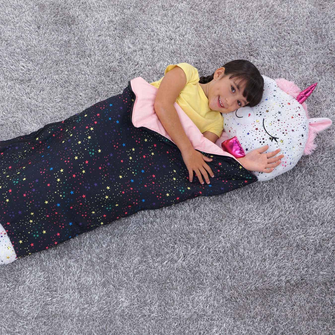 Happy Nappers Shimmer Unicorn Slumber Bag - 2-in-1 Plush Toy & Sleeping Bag | Ages 7+ 5