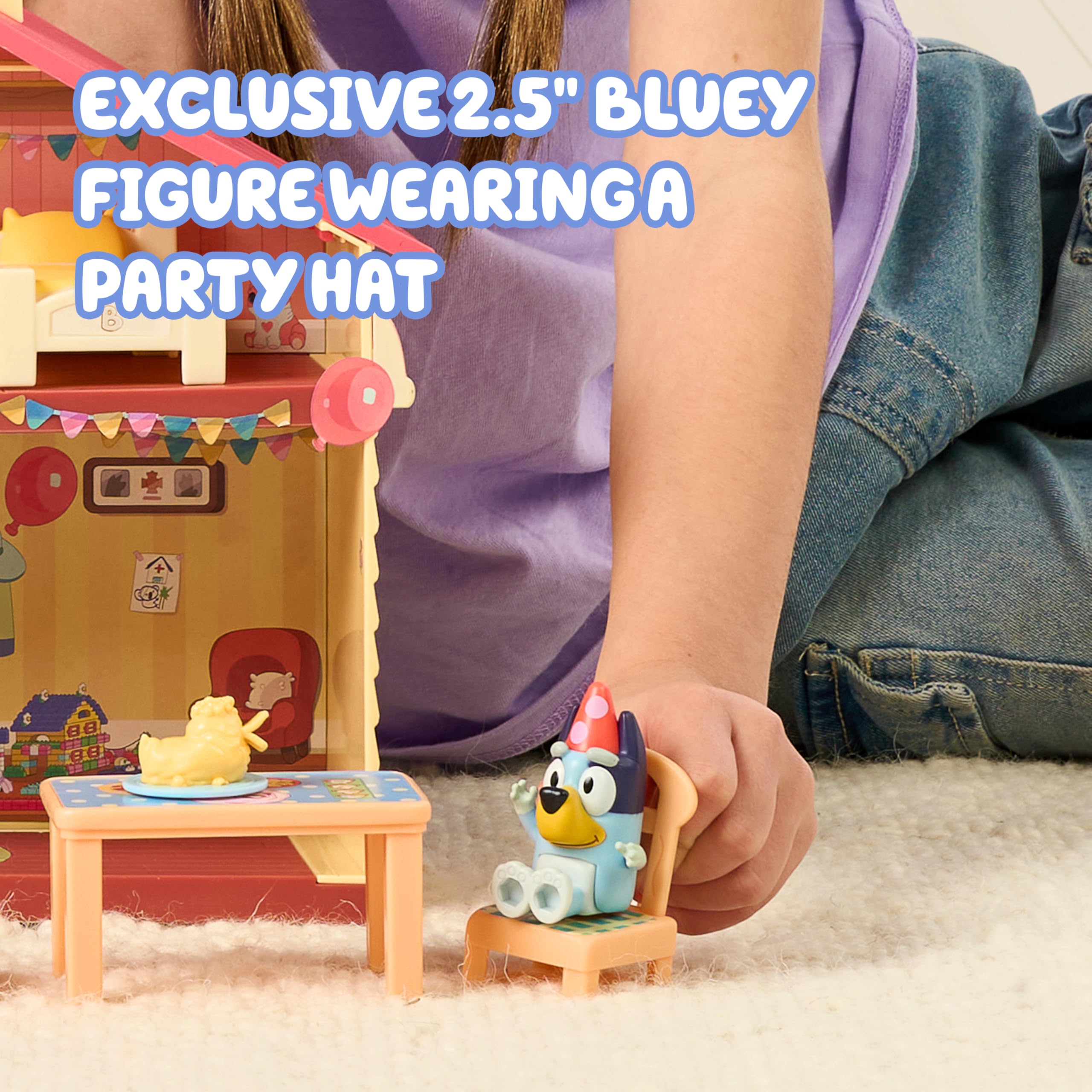 Bluey Celebration Home Playset - 11-Piece Playset with Exclusive Figure, Ages 3+ 9