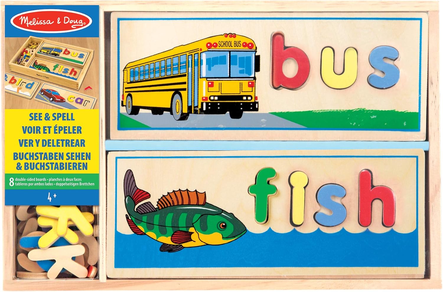 Melissa & Doug See & Spell Wooden Puzzle - Educational Learning Toy for Kids 4-6 7
