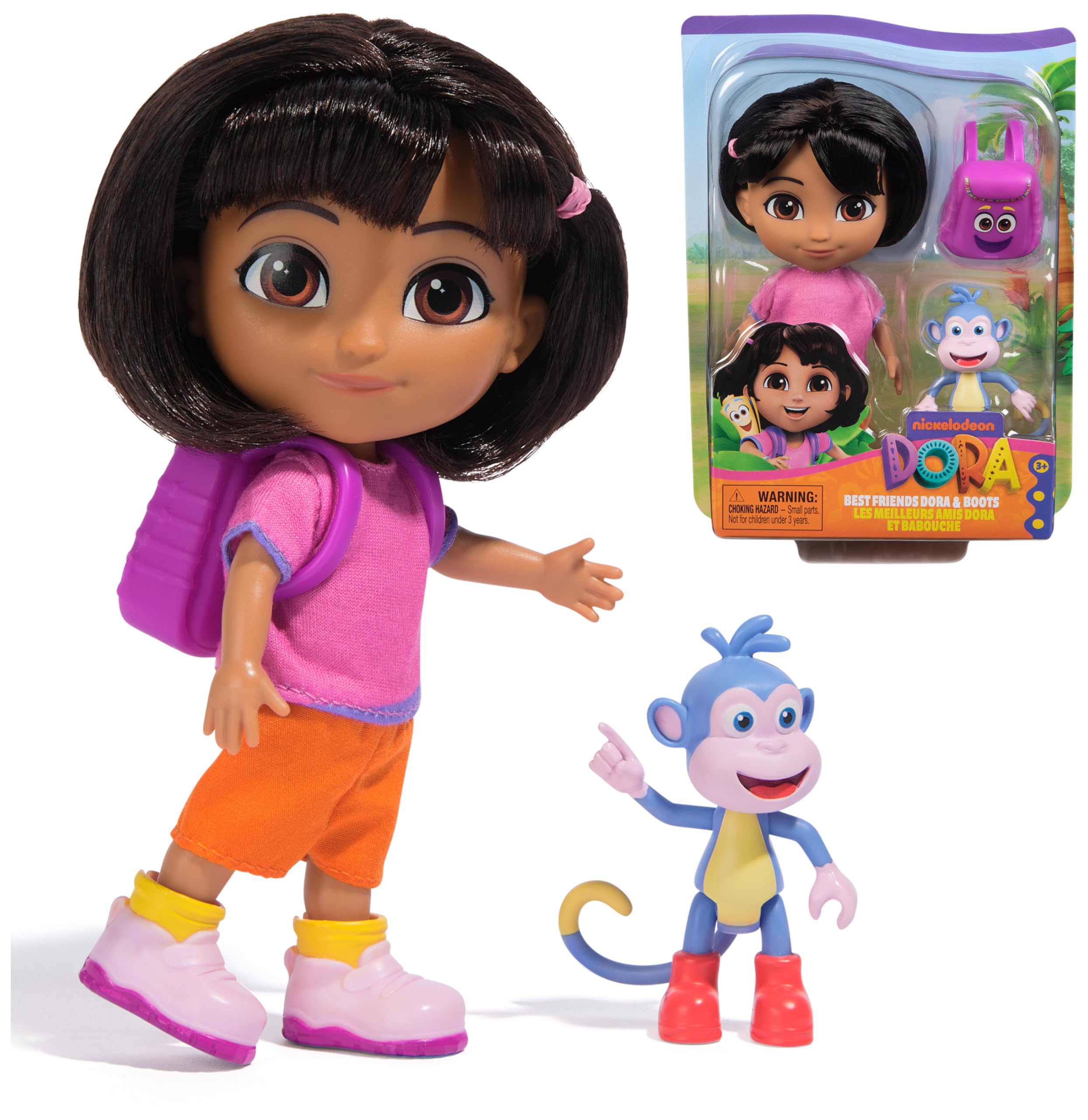 Dora the Explorer - Best Friends Dora & Boots 15.2-cm Doll Playset with Backpack & Figure