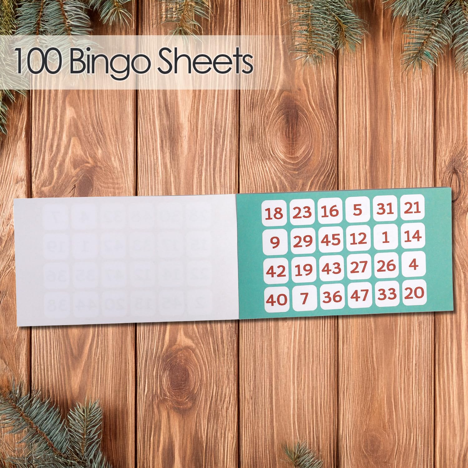 Talking Tables Posing Santa Bingo Game, 100 Sheets Score Pad, Christmas Family Card Game 4
