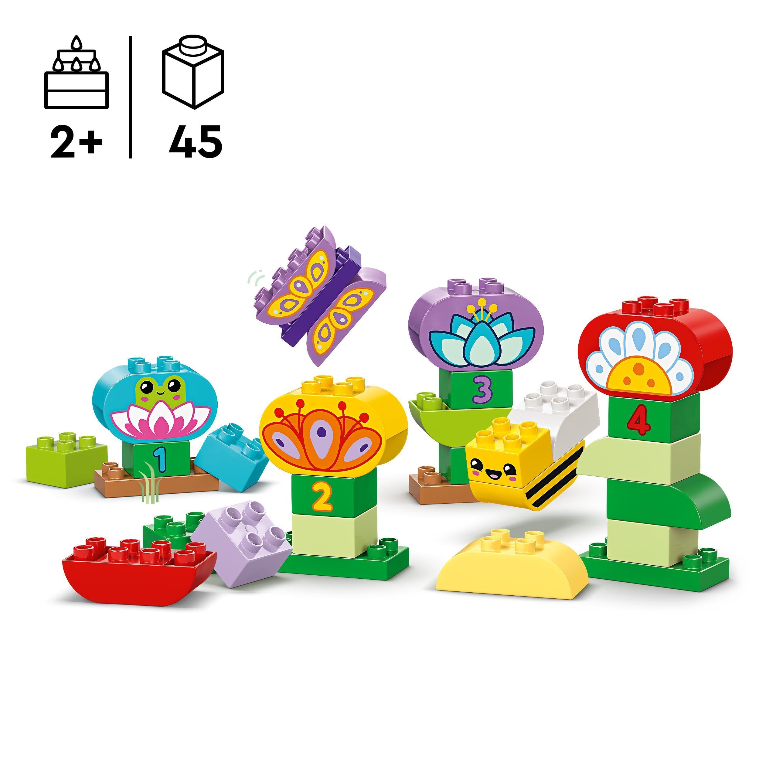 LEGO DUPLO Creative Garden & Flowers Stacking Toy - Educational Building Set for Toddlers 2+ 9