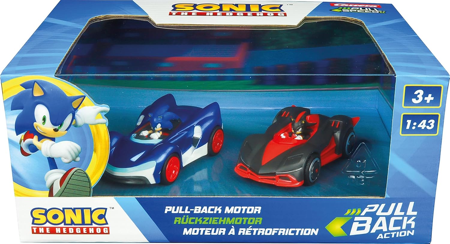 Sonic vs. Shadow - Carrera Pull & Speed Twinpack Wind-Up Vehicles