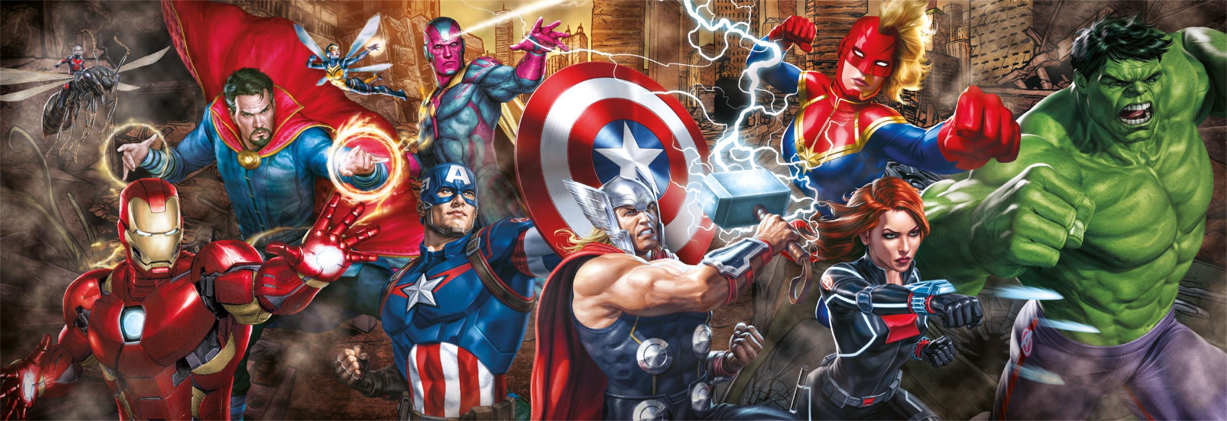 Clementoni Marvel The Avengers Jigsaw Puzzle - 1000 Pieces | Poster Included | Made in Italy