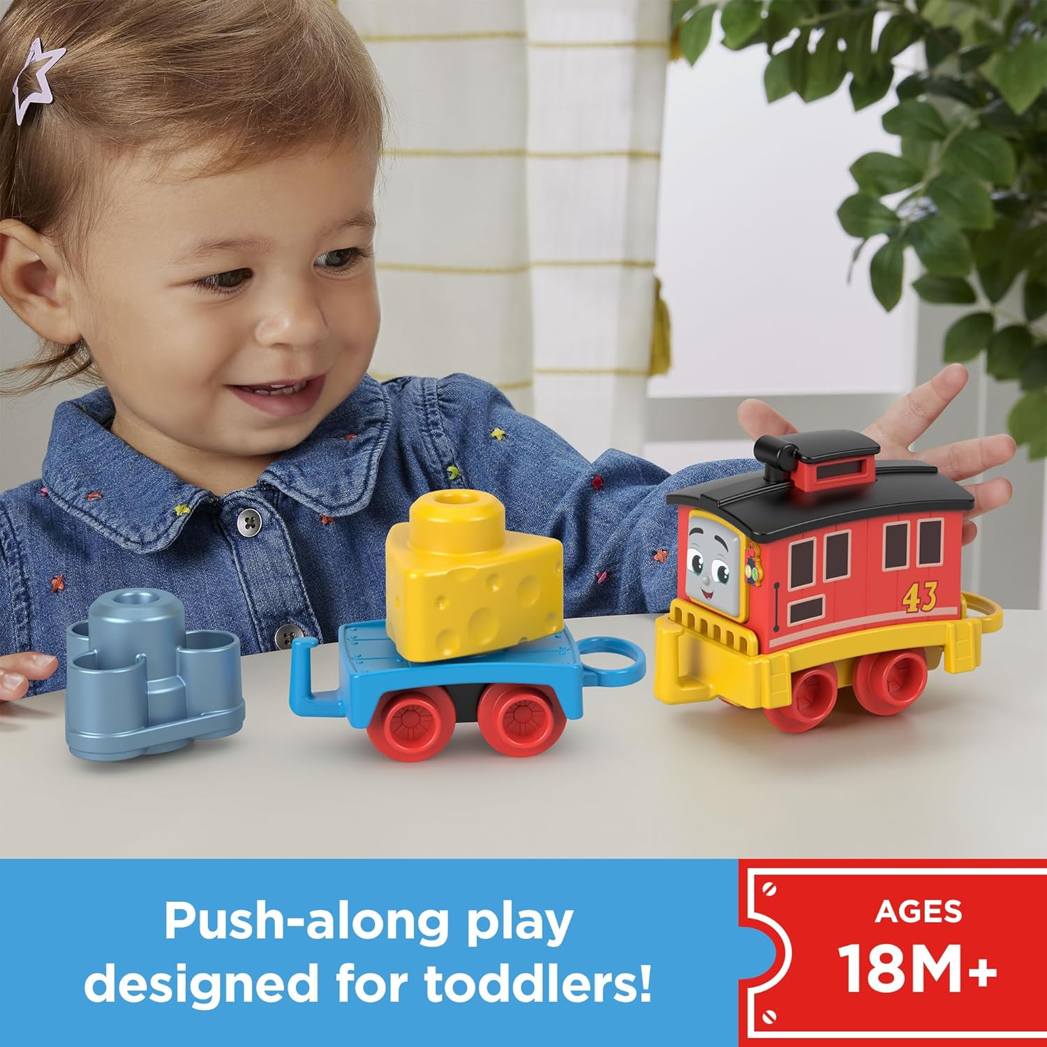 Thomas & Friends My First Brake Car Bruno Push-Along Train Set for Toddlers 6