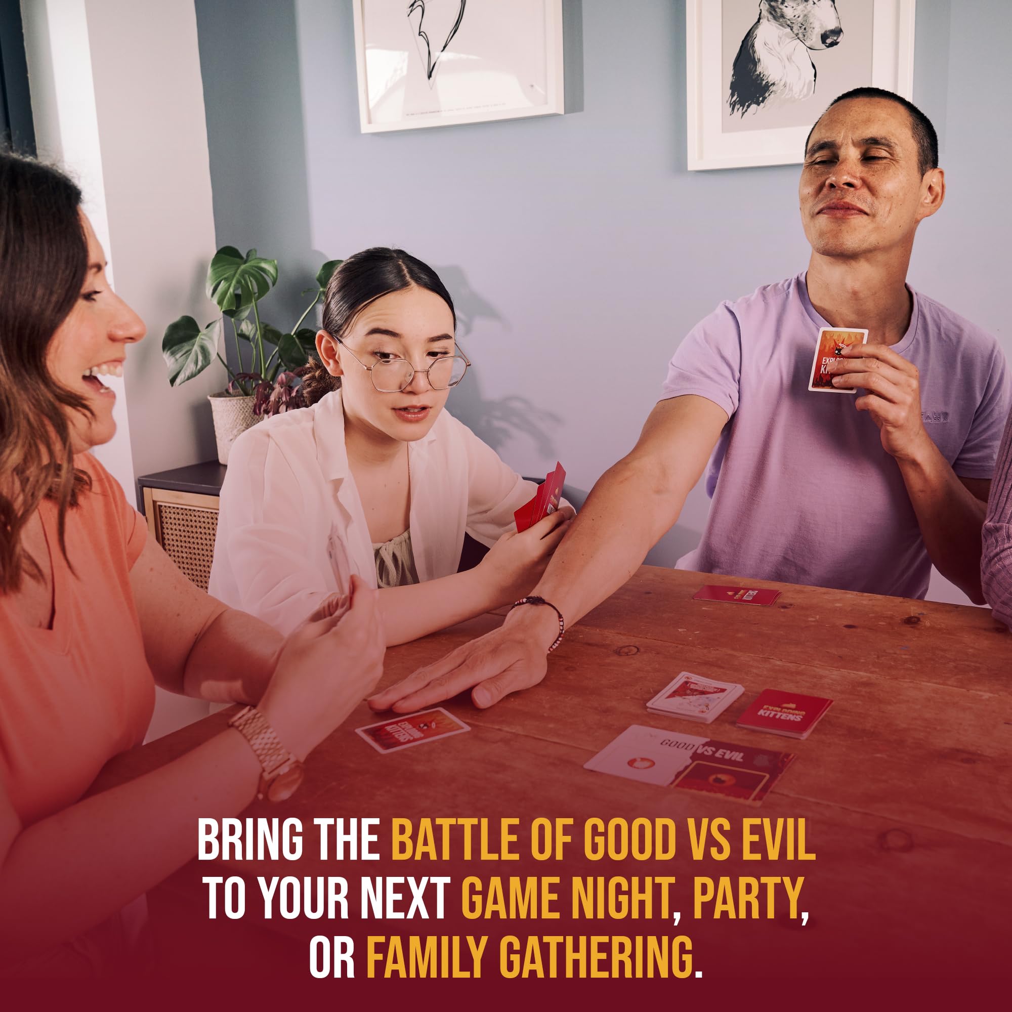 Exploding Kittens Good vs. Evil Card Game - 2-5 Players - Ages 7+ - Based on Netflix Series 4