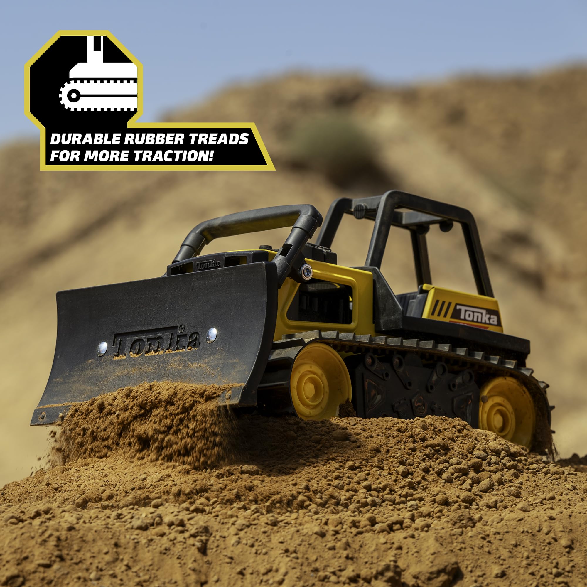 Tonka Steel Classics Bulldozer - Durable Steel Construction Vehicle for Kids 3+ 4