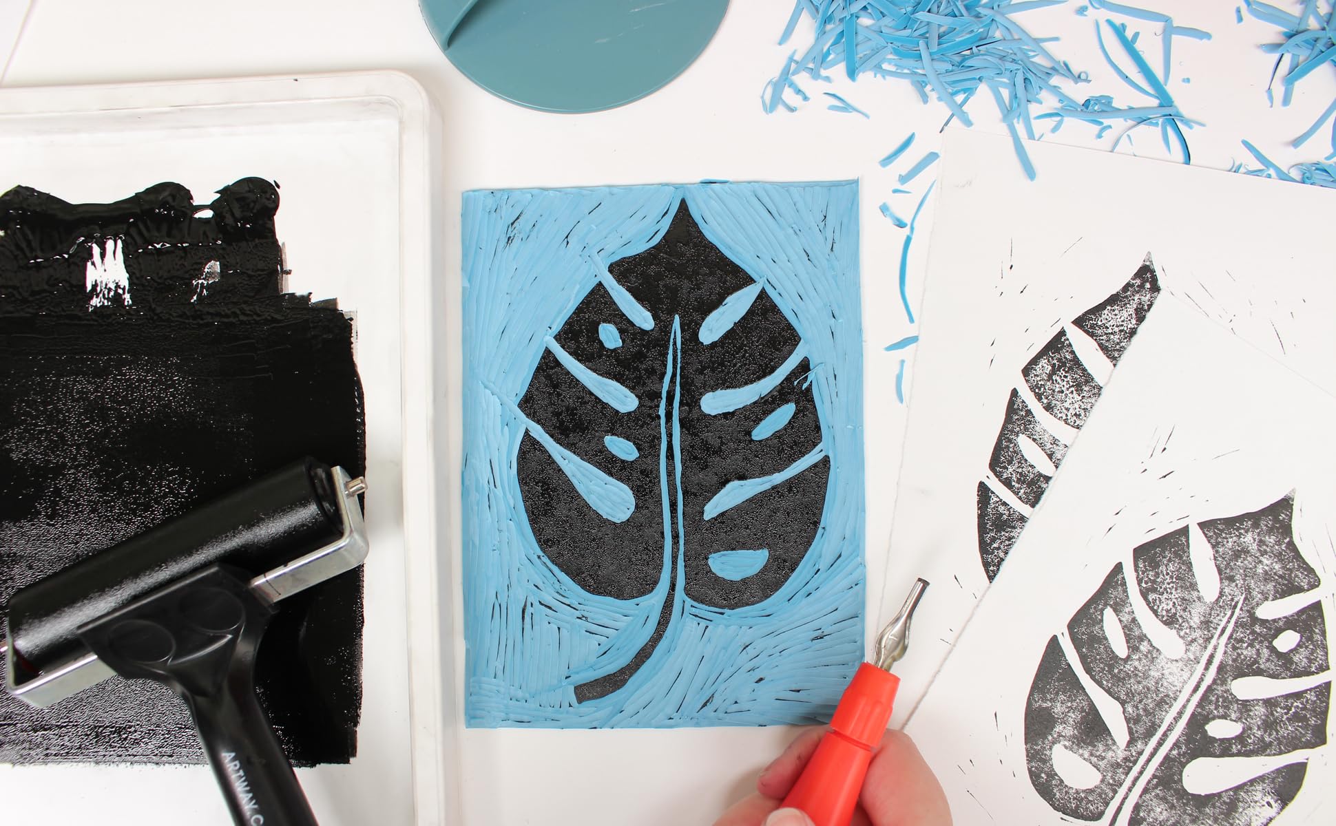 Artway Lino Printing Kit - Starter Set for Block Printmaking & Relief Techniques 6