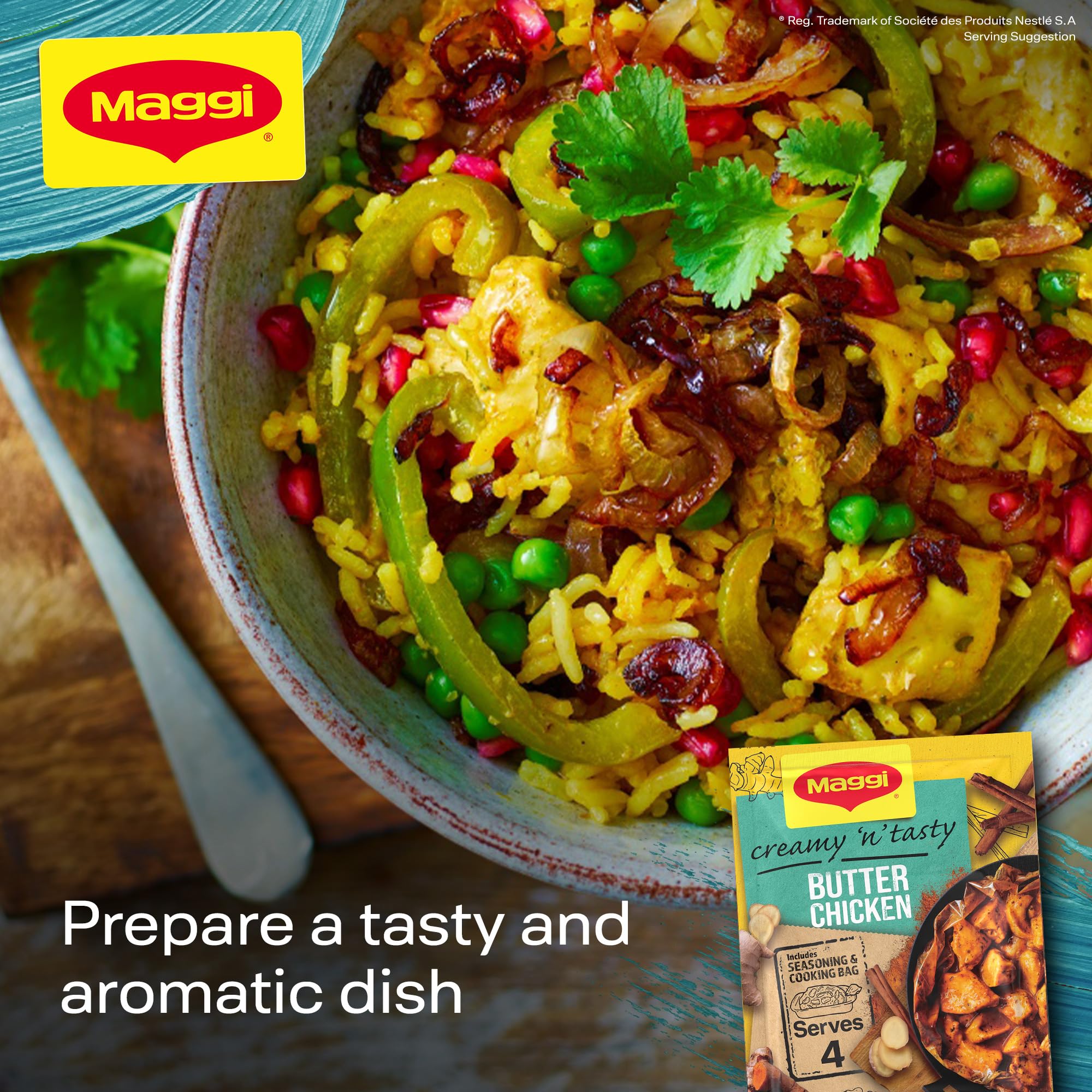 MAGGI So Juicy Butter Chicken Recipe Mix with Cooking Bag (41g) 3