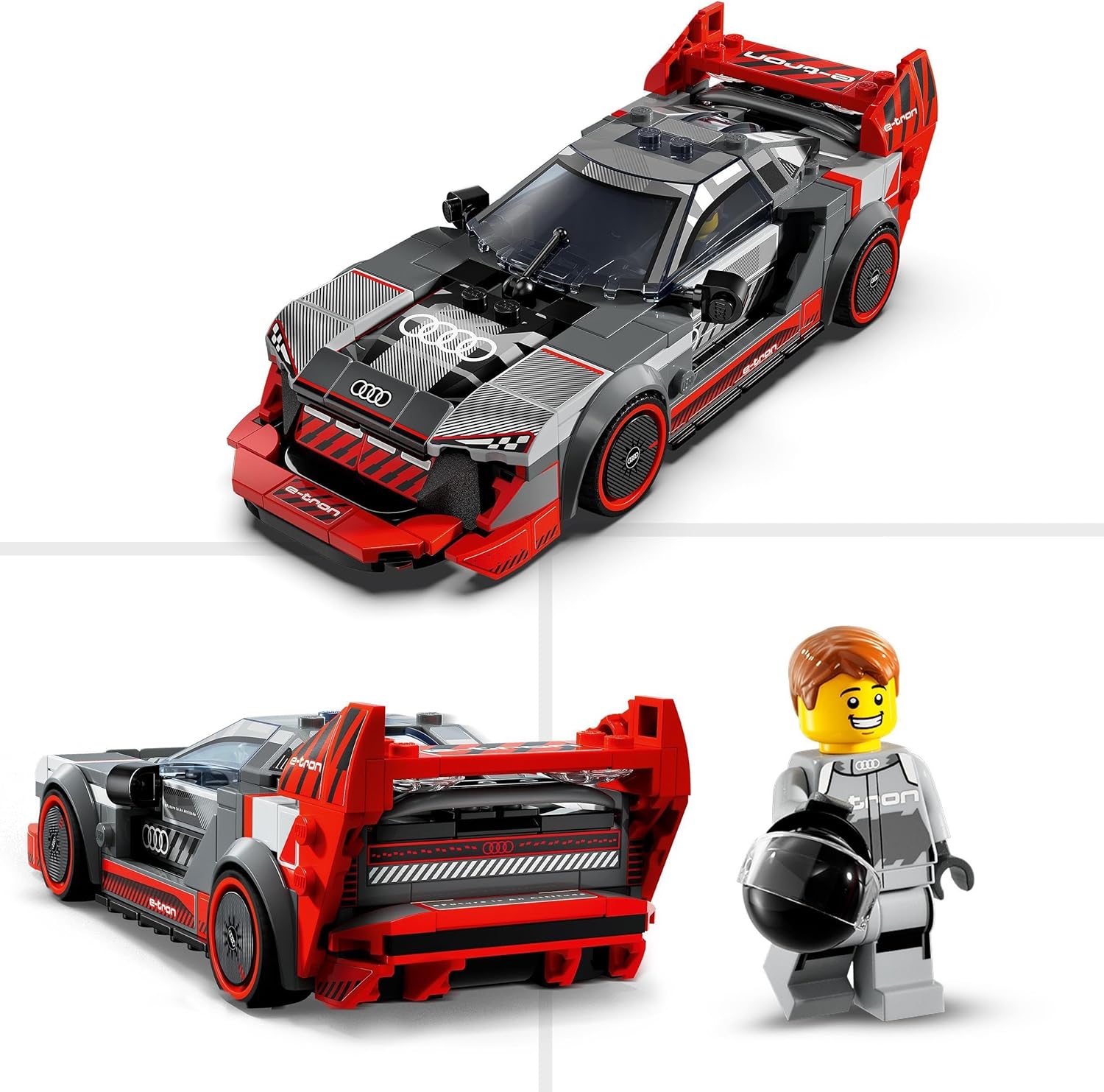 LEGO Speed Champions Audi S1 e-tron quattro Race Car Toy - Buildable Model for Ages 9+ 3