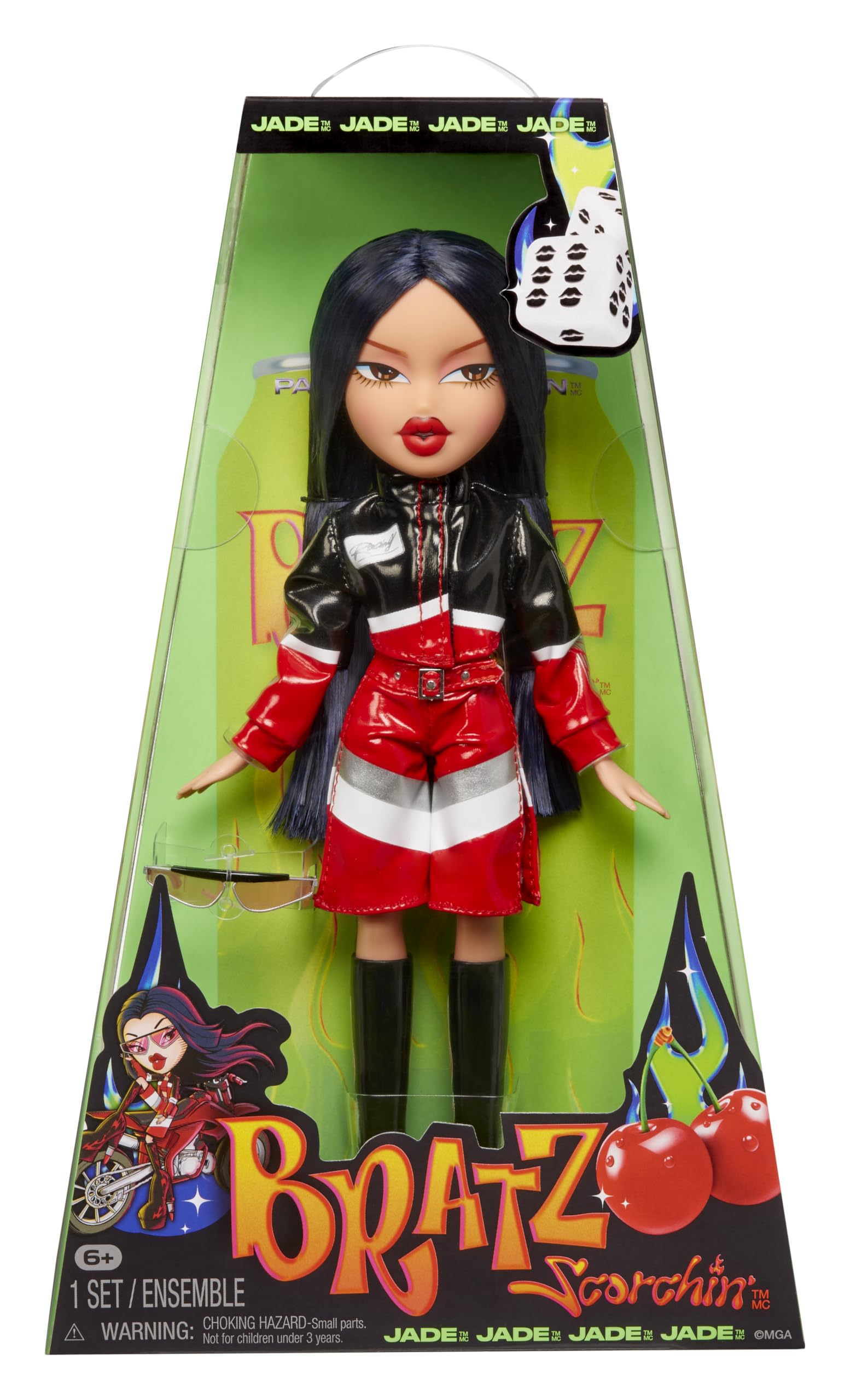 Bratz Scorchin' Jade Fashion Doll - Moto-Inspired Style with Outfit & Accessories 7