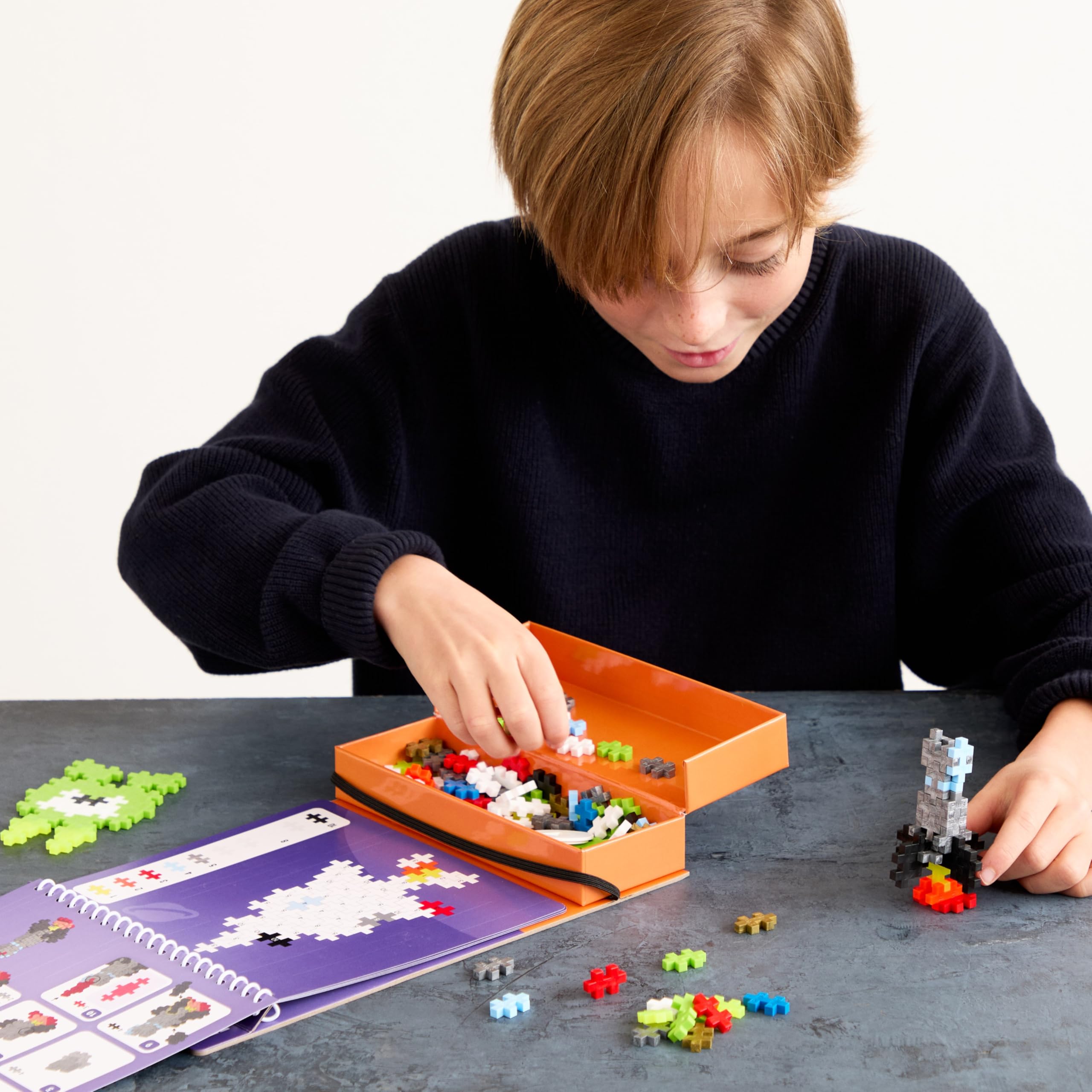 PLUS PLUS Puzzle by Number Activity Pad - 125-Piece Travel Building Set for Kids 5+ 3