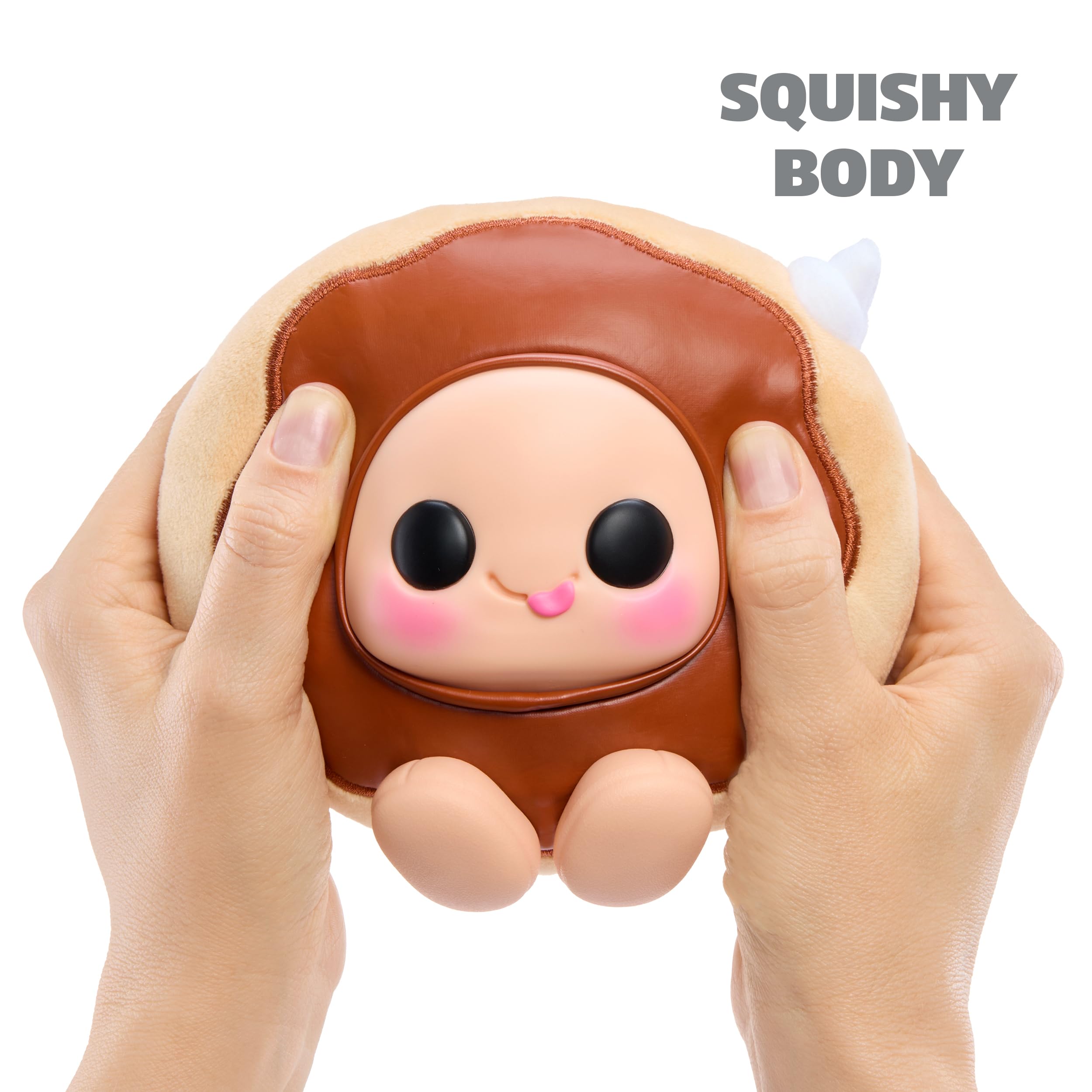 Hyojo Krispy Kreme Series Squishy Collectable - Chocolate Iced, Cinnamon Roll, or Doughnut Dots